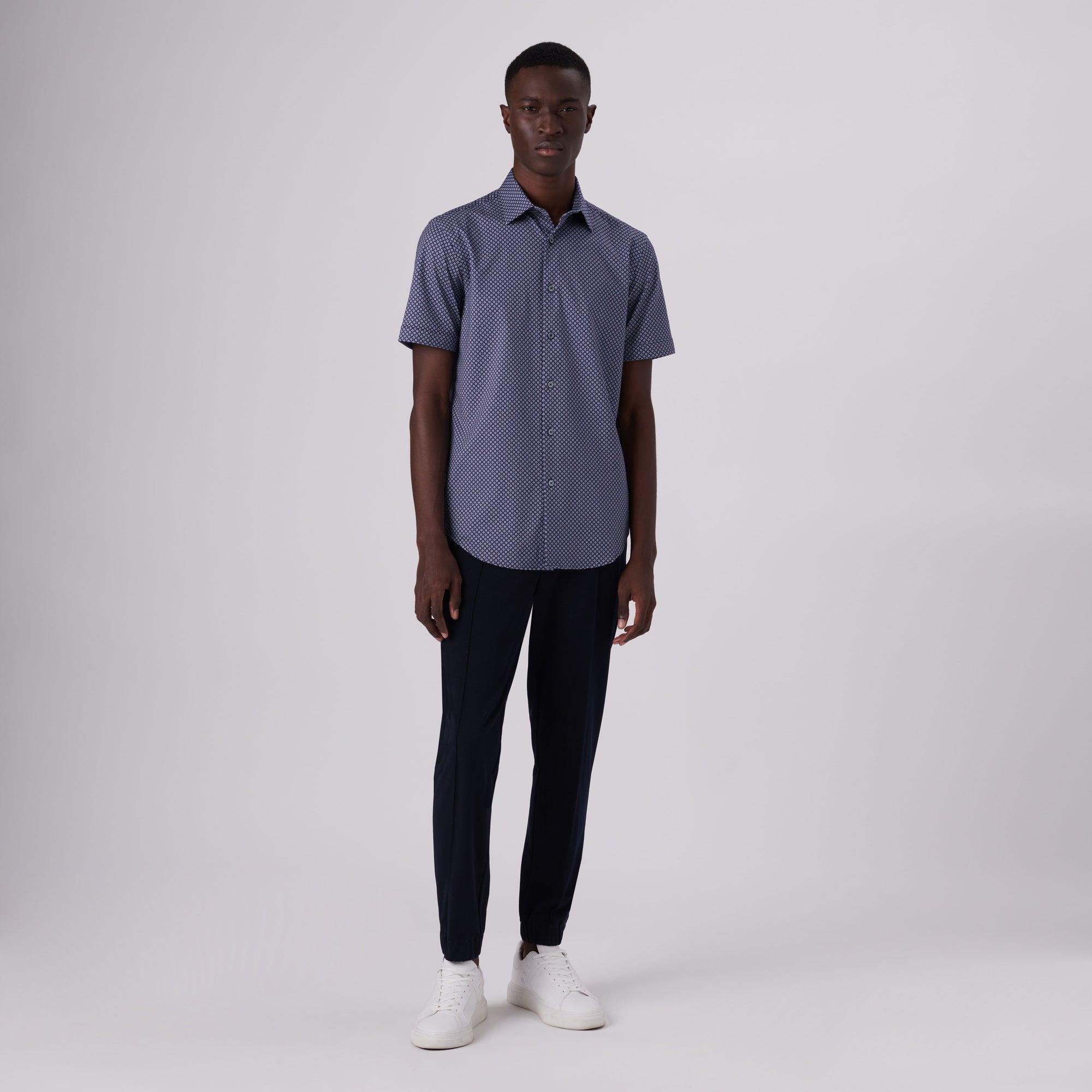MILES Mandala Print OoohCotton Short Sleeve Shirt