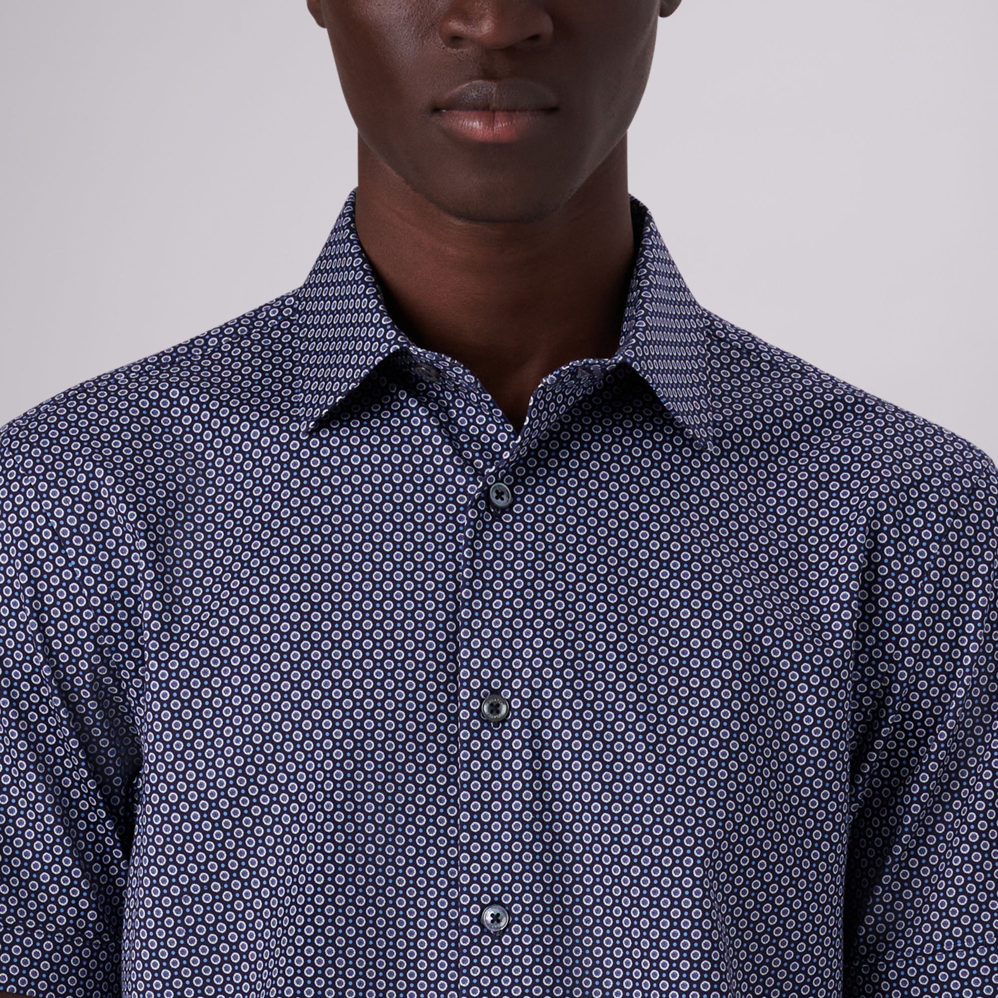 MILES Mandala Print OoohCotton Short Sleeve Shirt