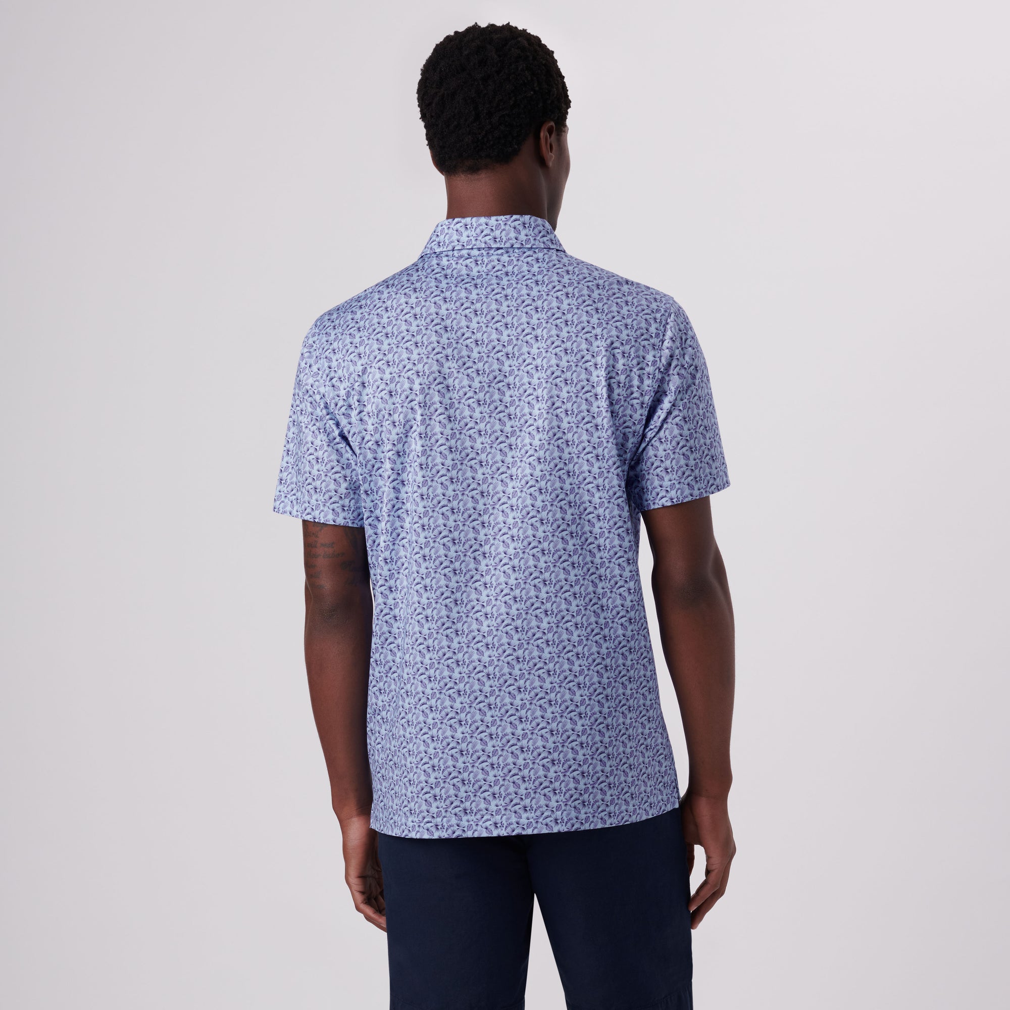 Victor Leaf Print OoohCotton Polo
