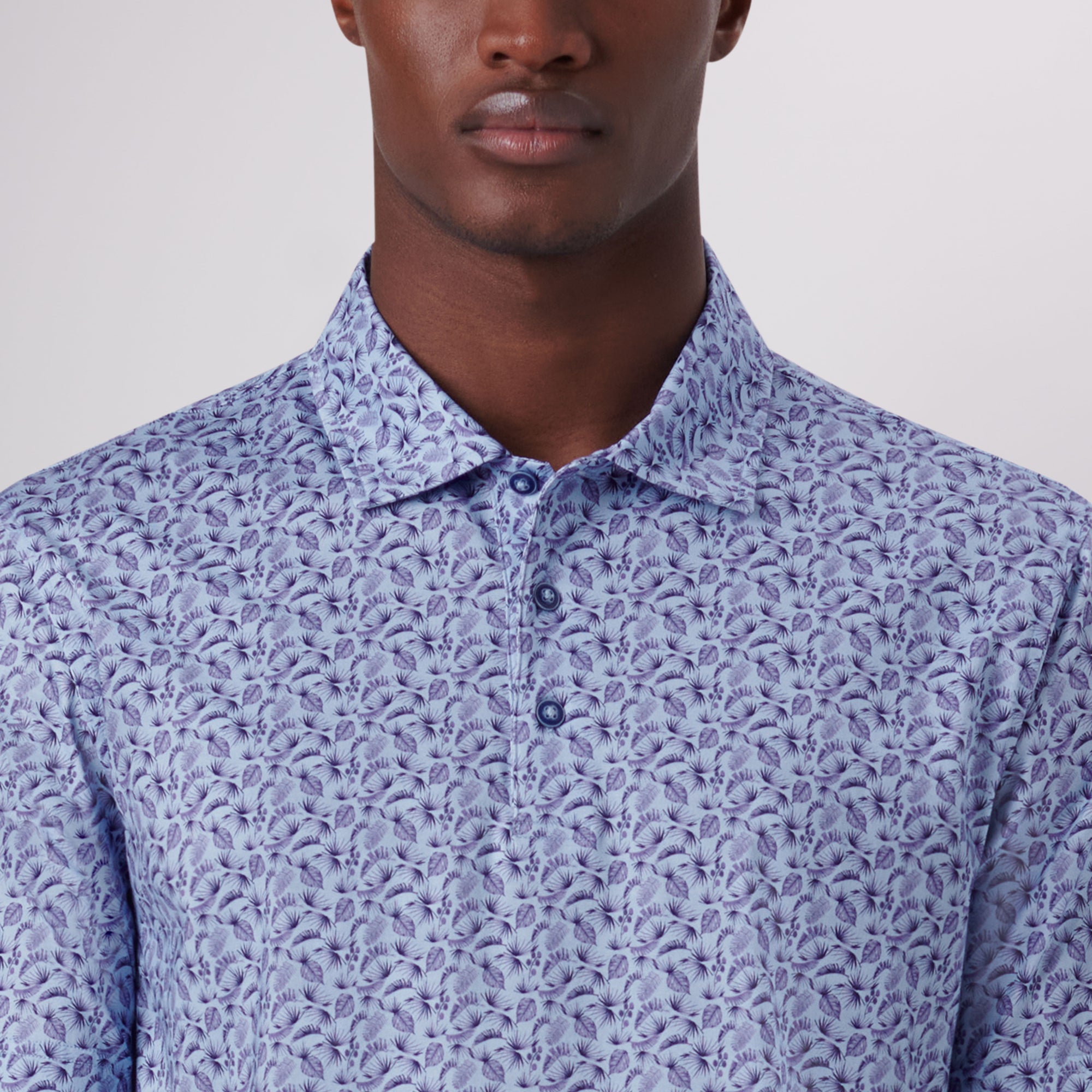 Victor Leaf Print OoohCotton Polo