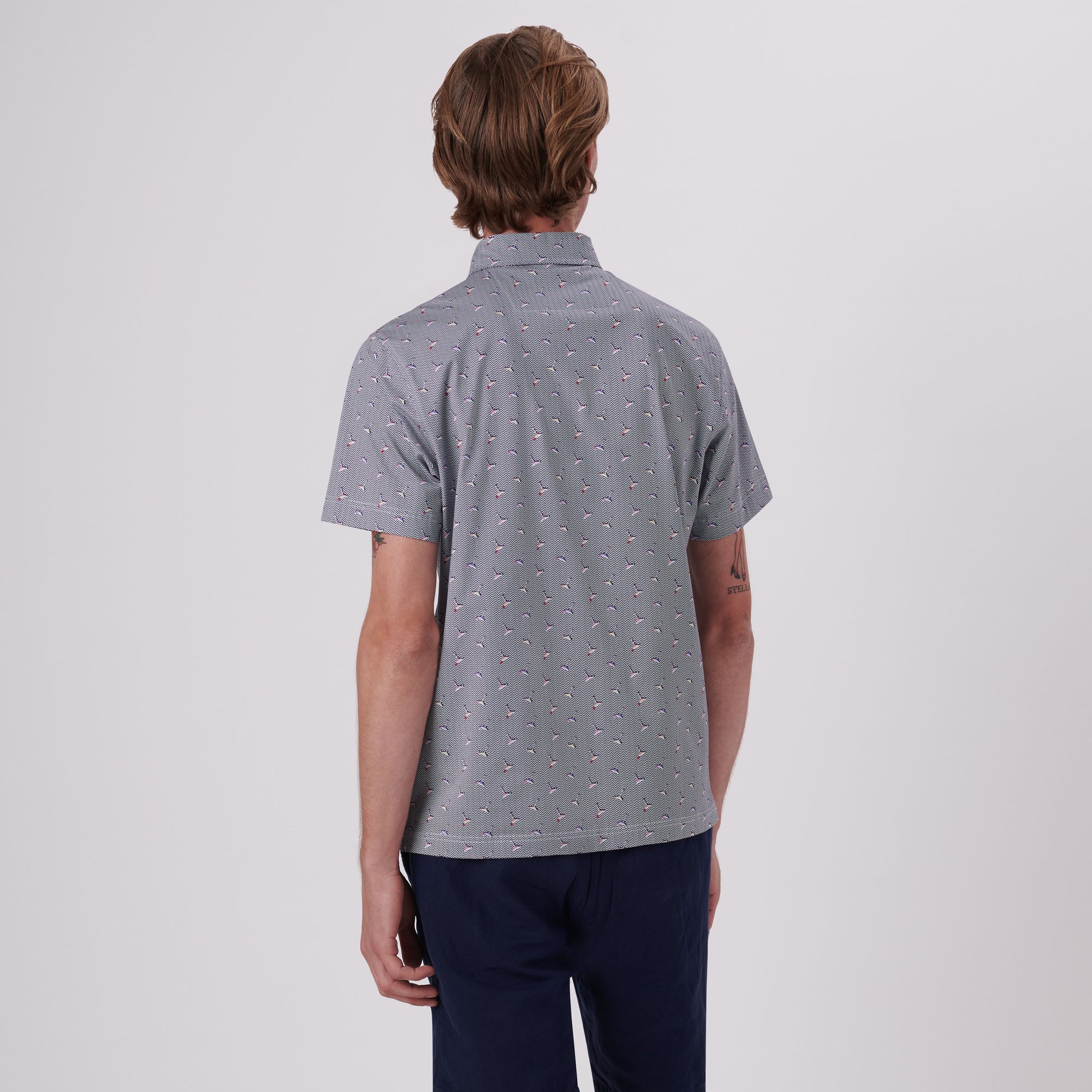 Victor Cocktails Print OoohCotton Polo