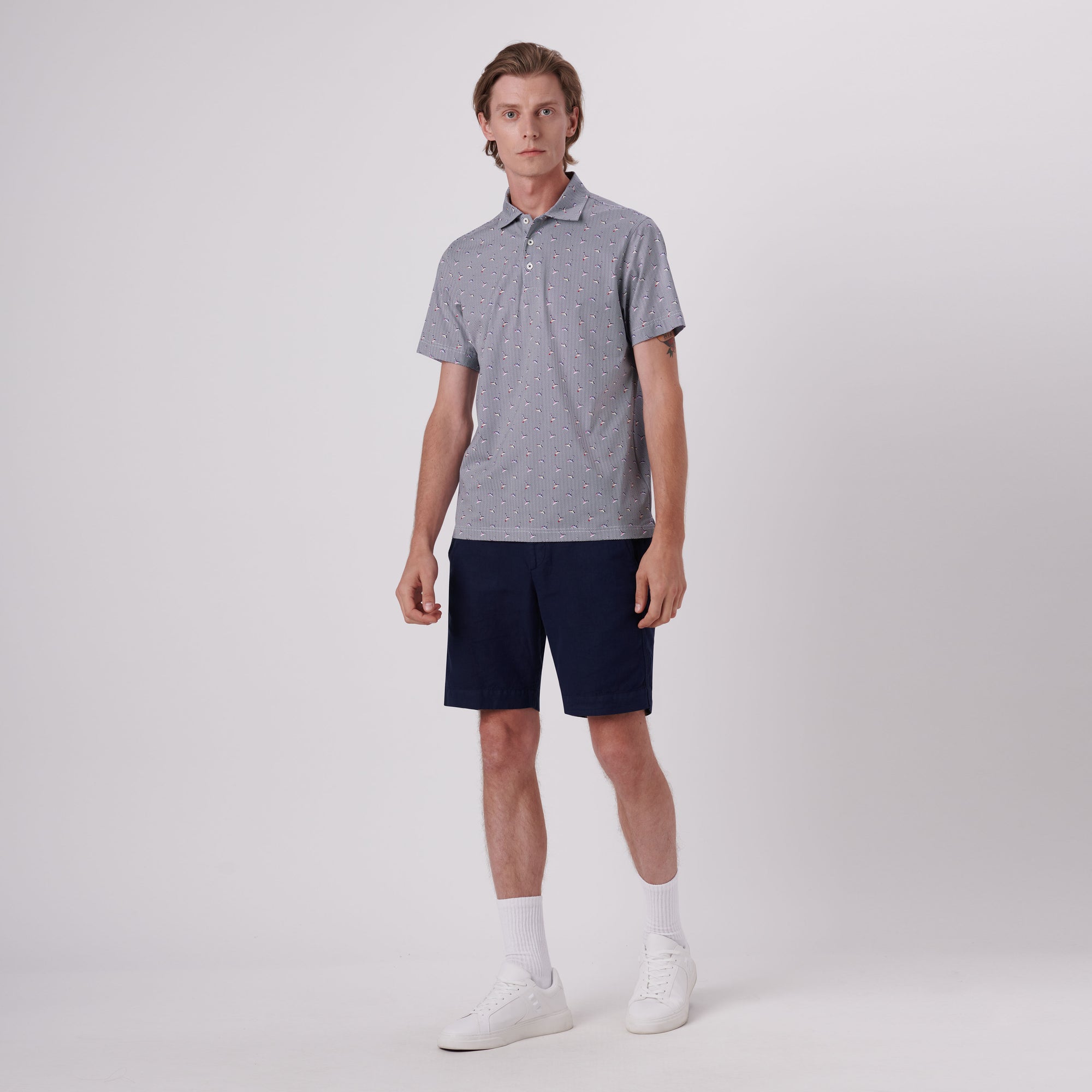 Victor Cocktails Print OoohCotton Polo