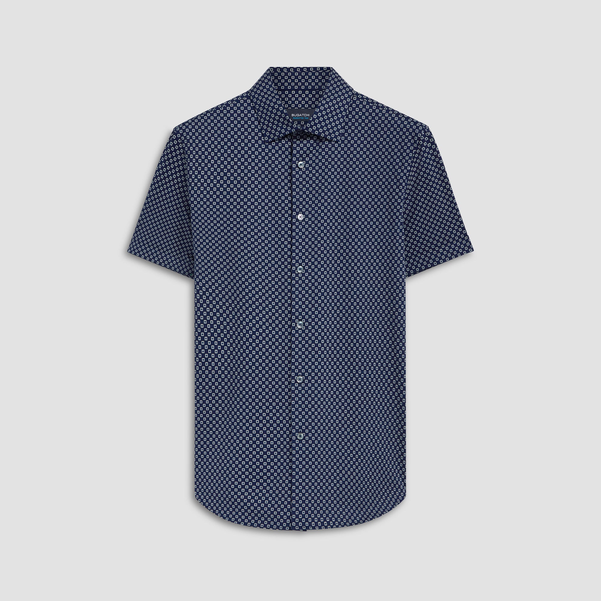Miles Geometric Print OoohCotton Short Sleeve Shirt