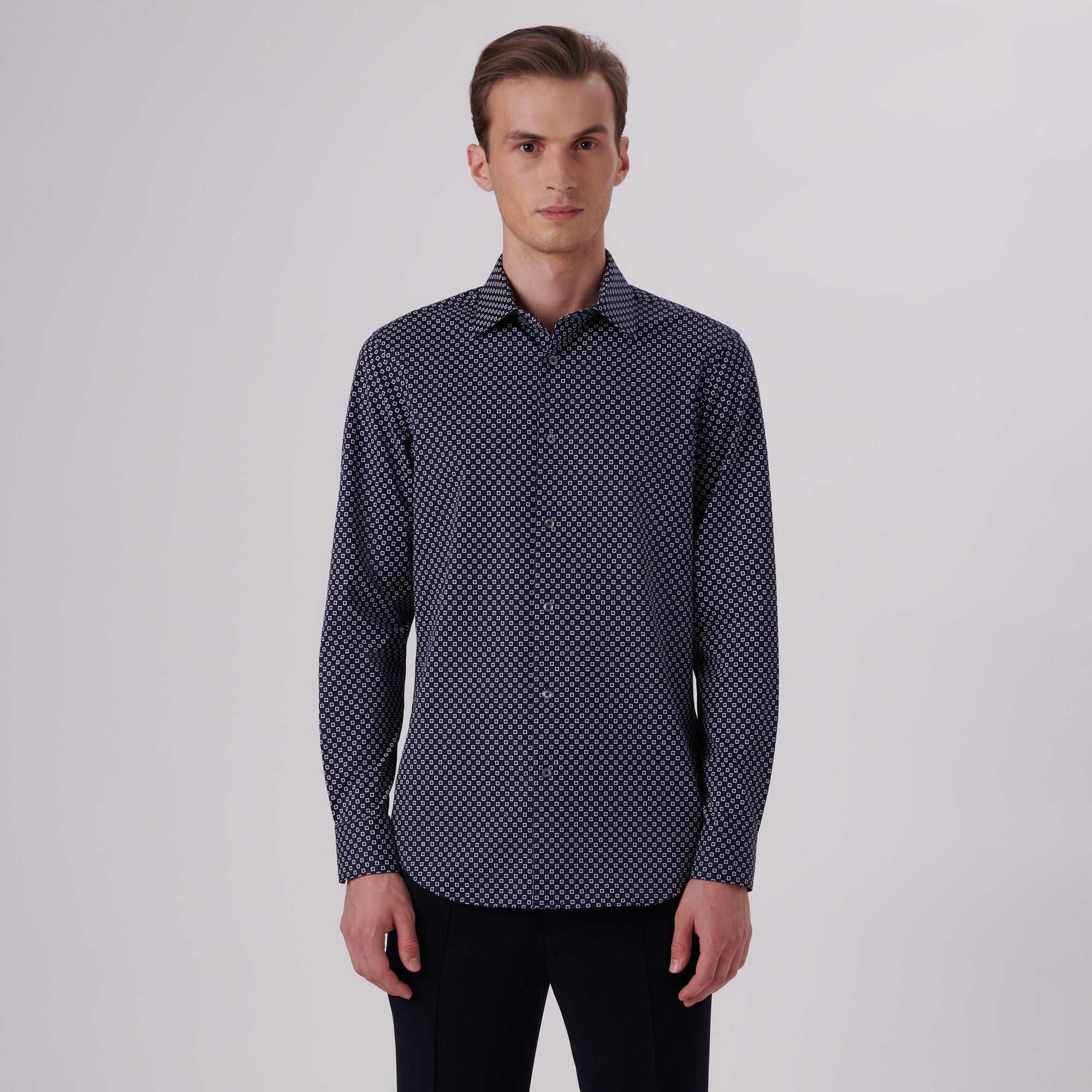 James Geometric Print OoohCotton Shirt