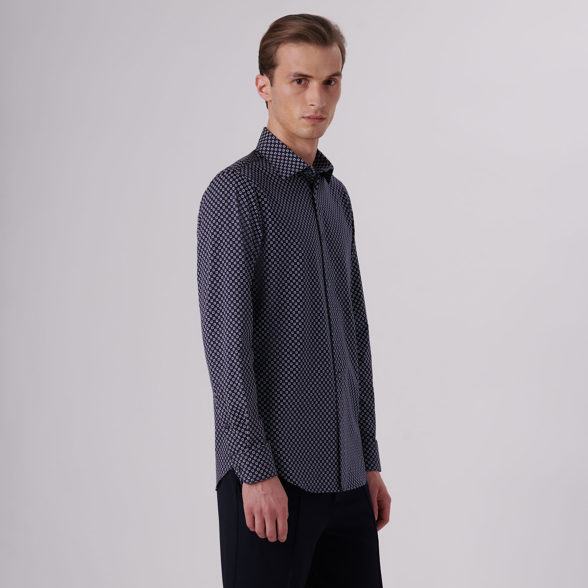 James Geometric Print OoohCotton Shirt