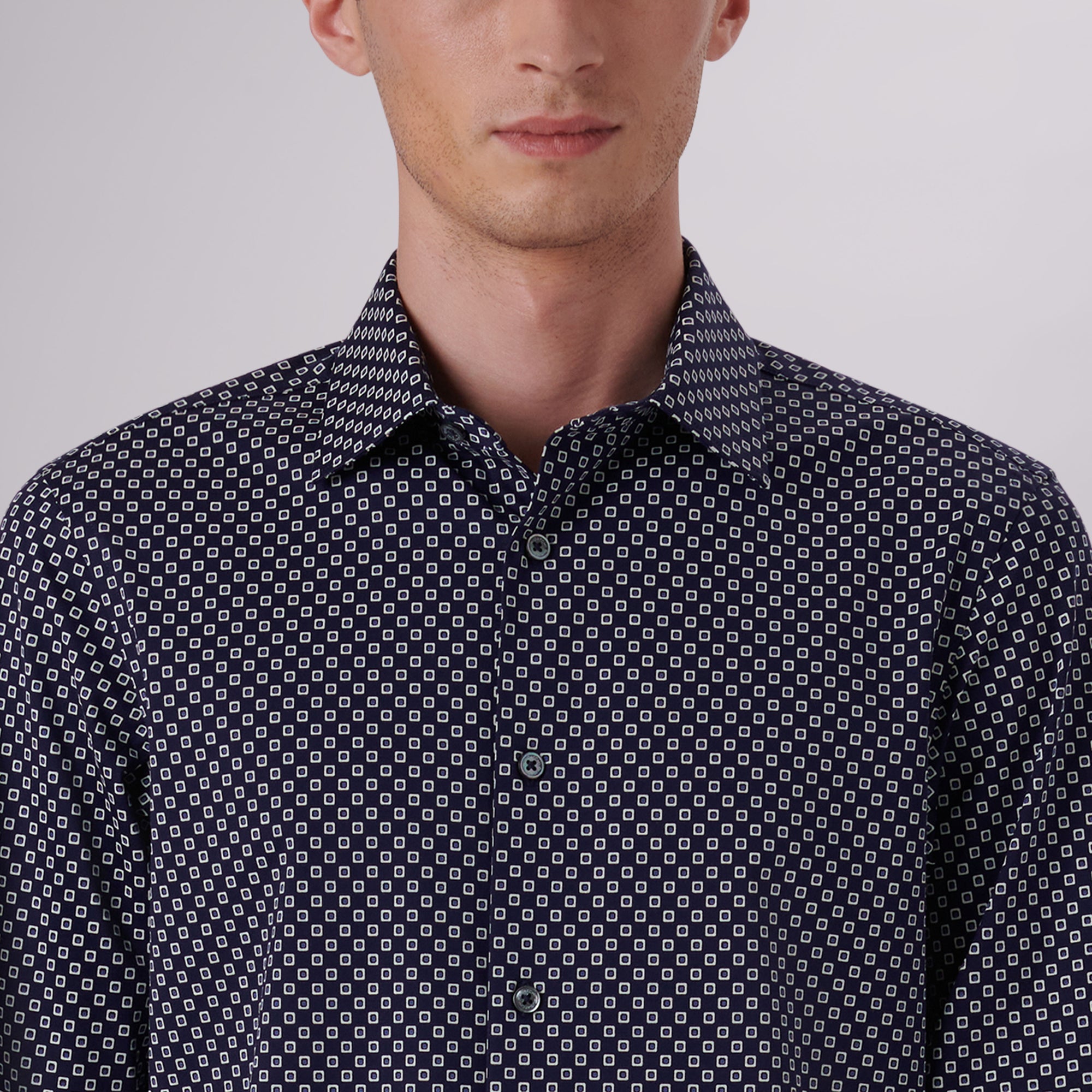 James Geometric Print OoohCotton Shirt