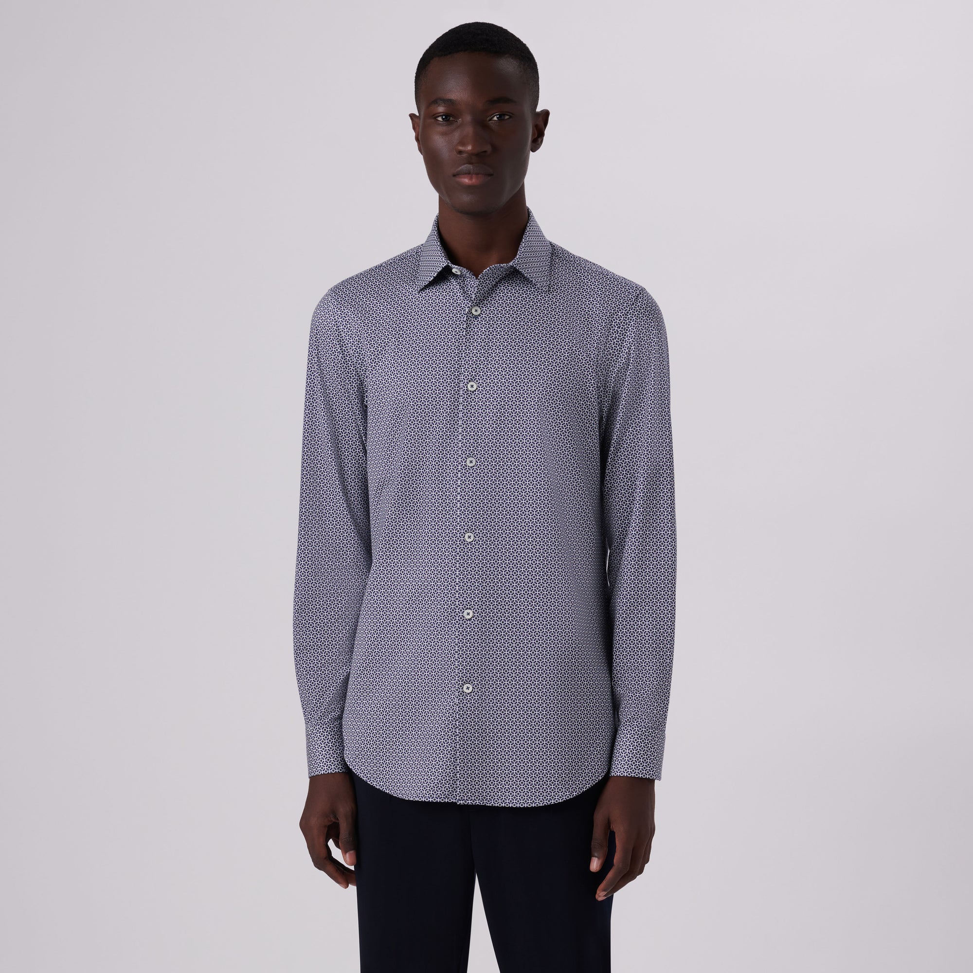 James Geometric Print OoohCotton Shirt
