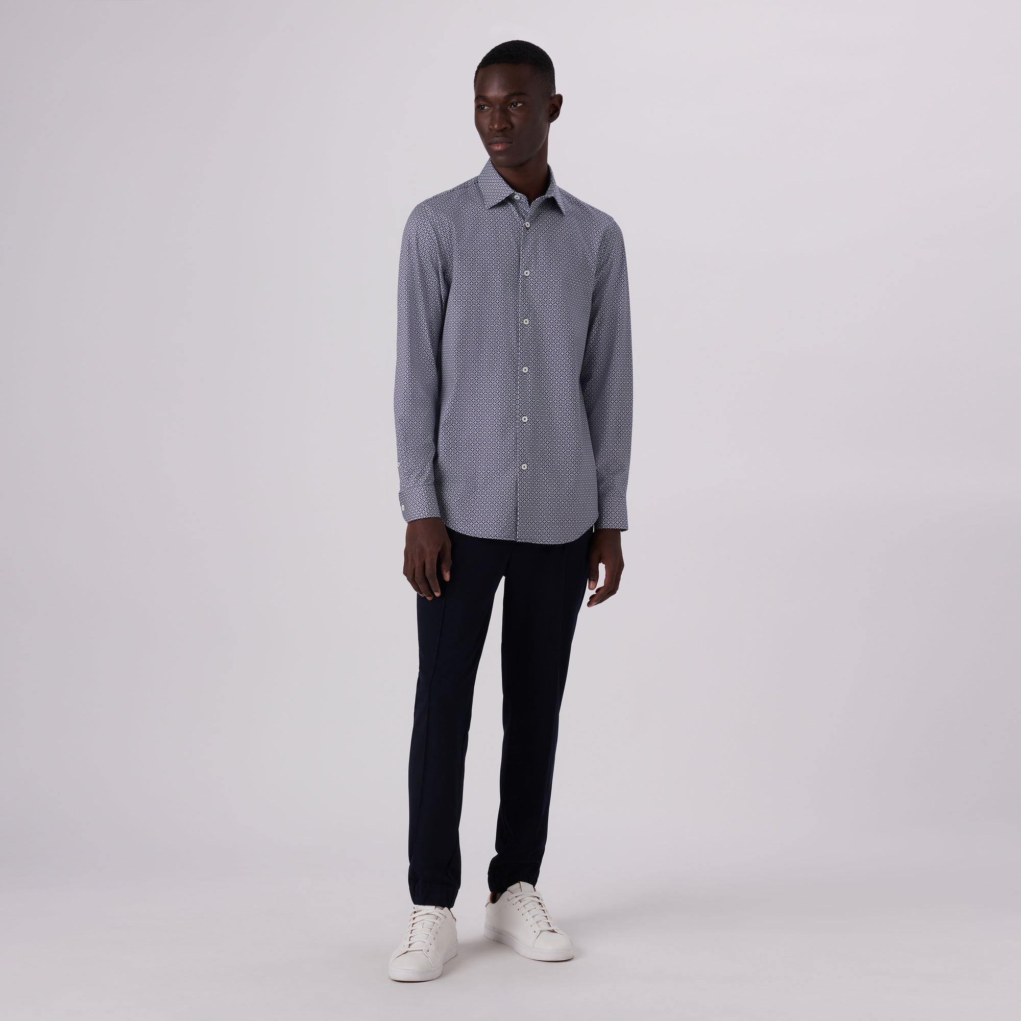 James Geometric Print OoohCotton Shirt
