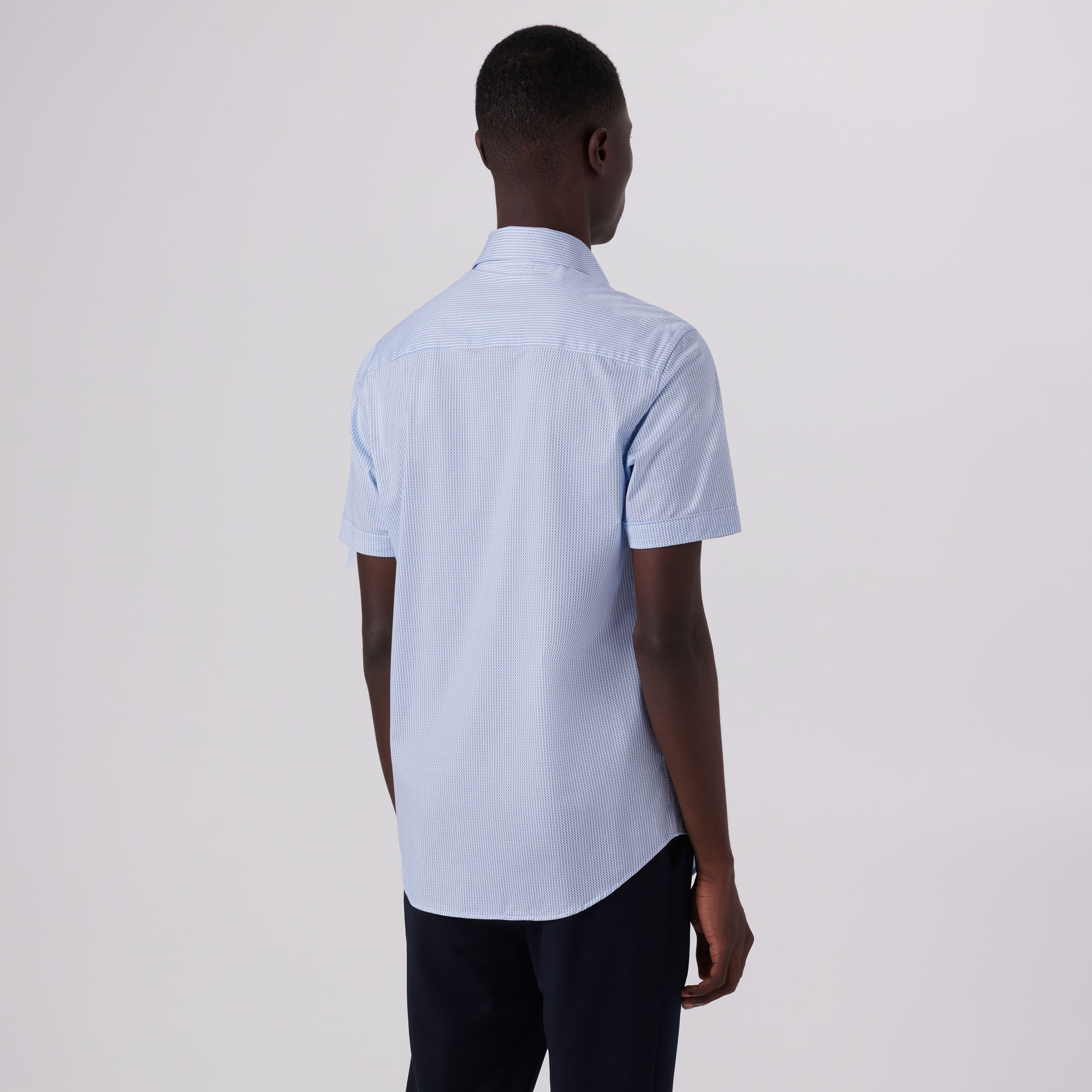 Miles Geometric Print OoohCotton Short Sleeve Shirt