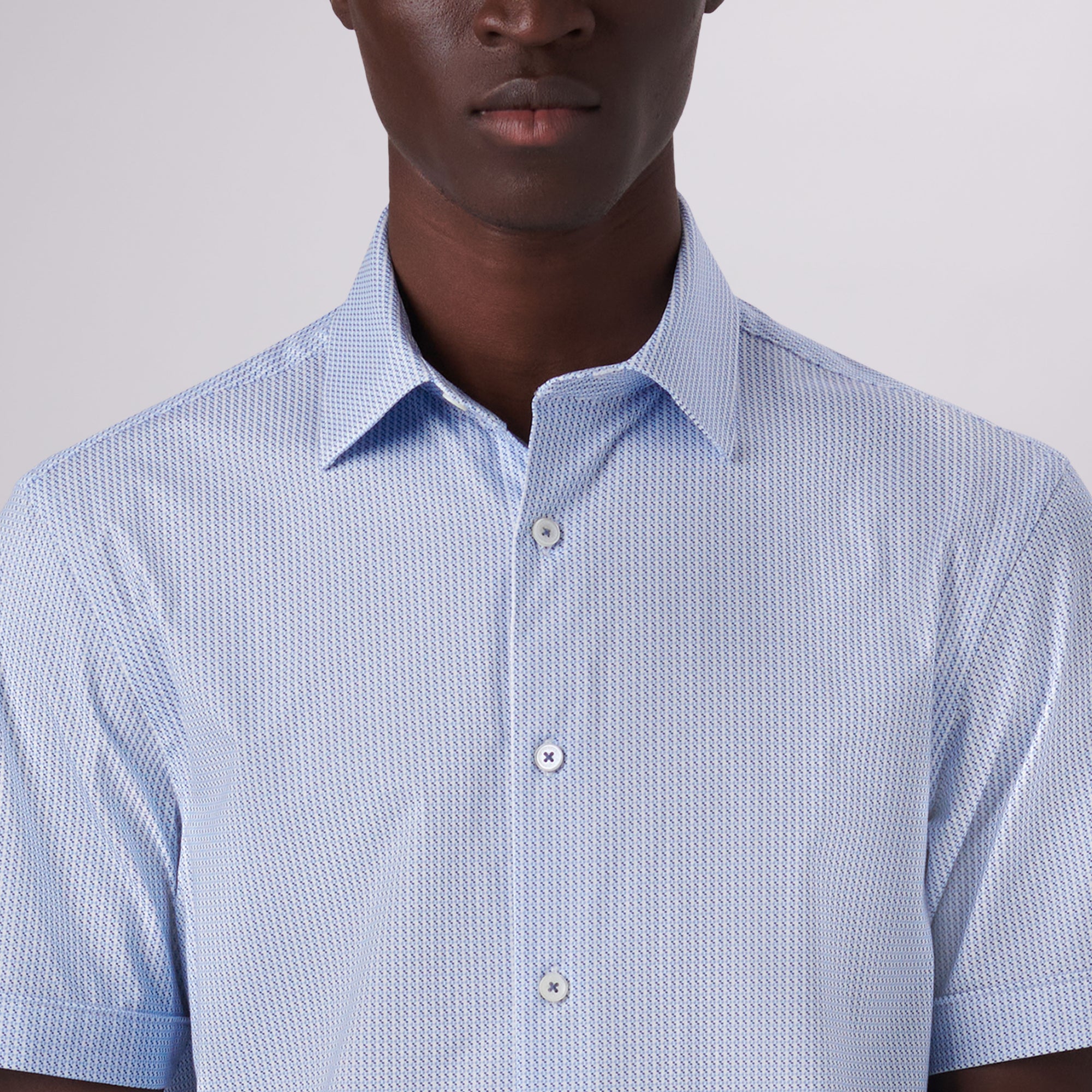 Miles Geometric Print OoohCotton Short Sleeve Shirt
