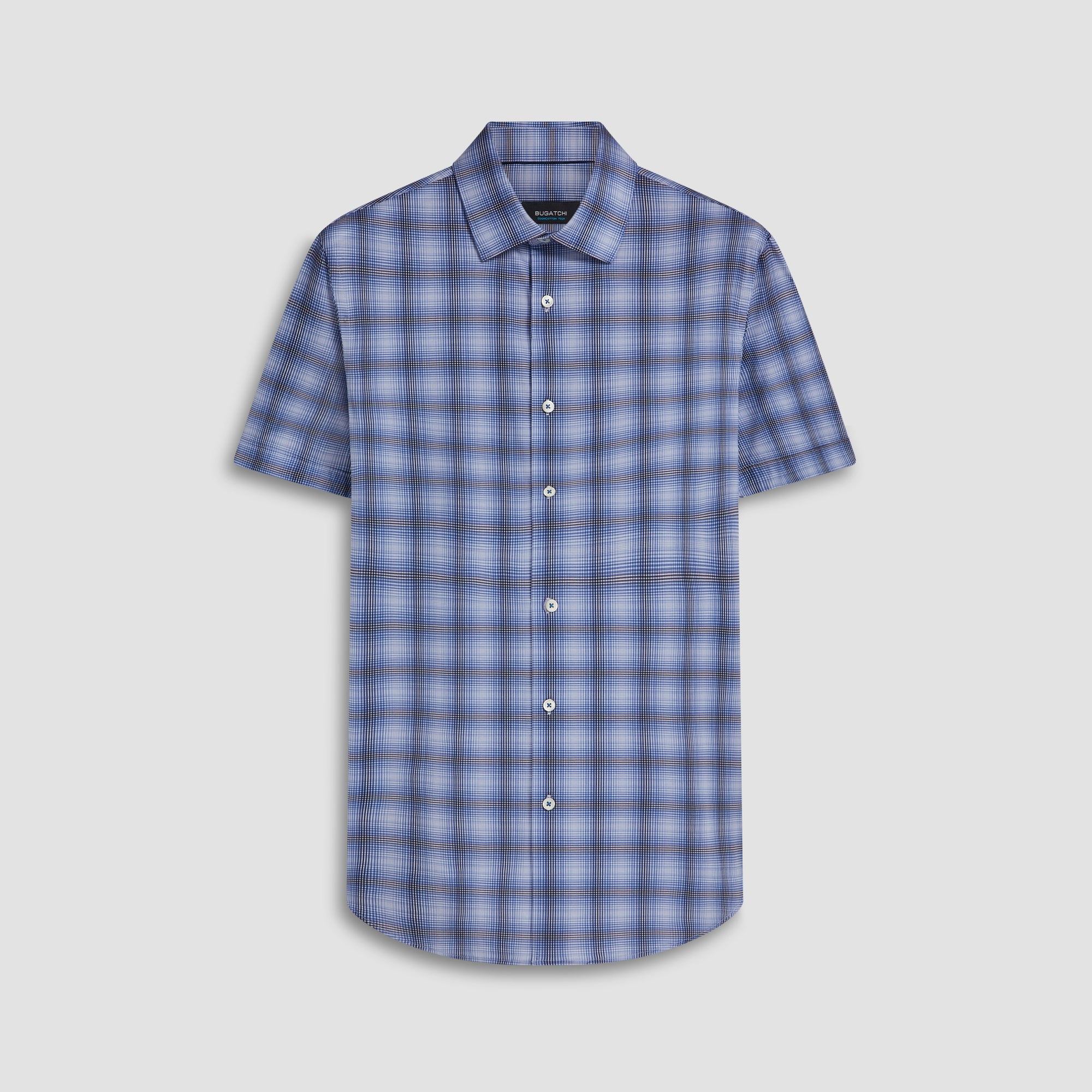 Miles Dupplin Check Print OoohCotton Short Sleeve Shirt