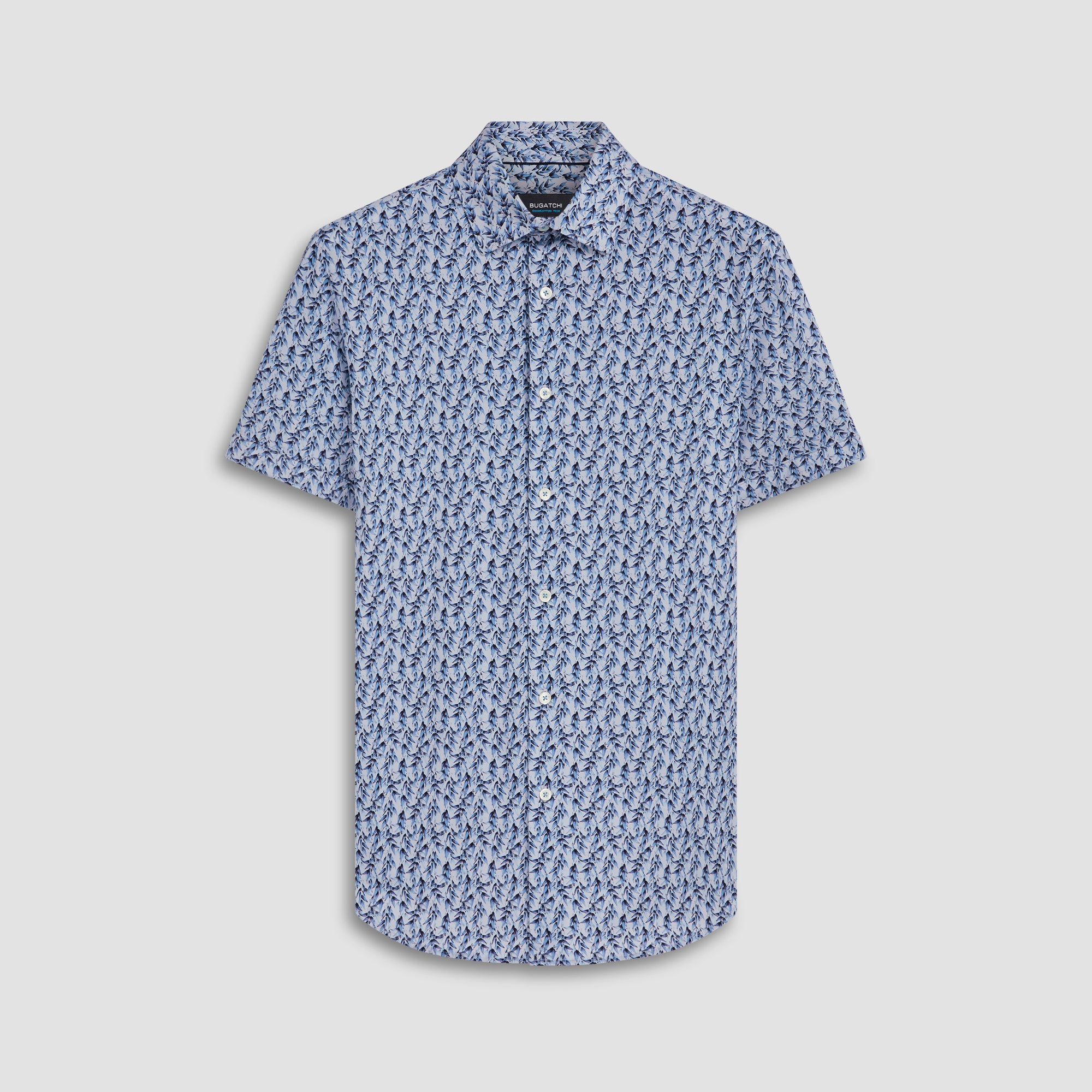 Miles Leaf Print OoohCotton Short Sleeve Shirt