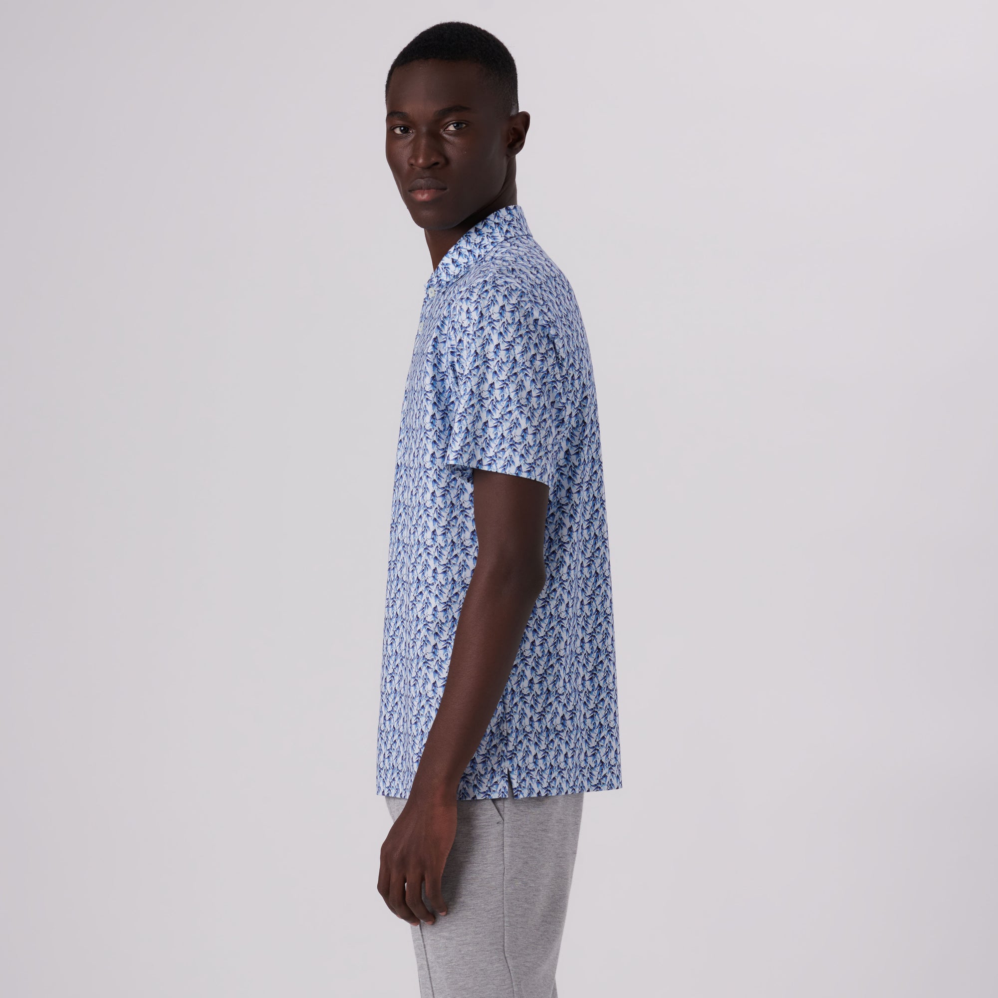 Victor Leaf Print OoohCotton Polo