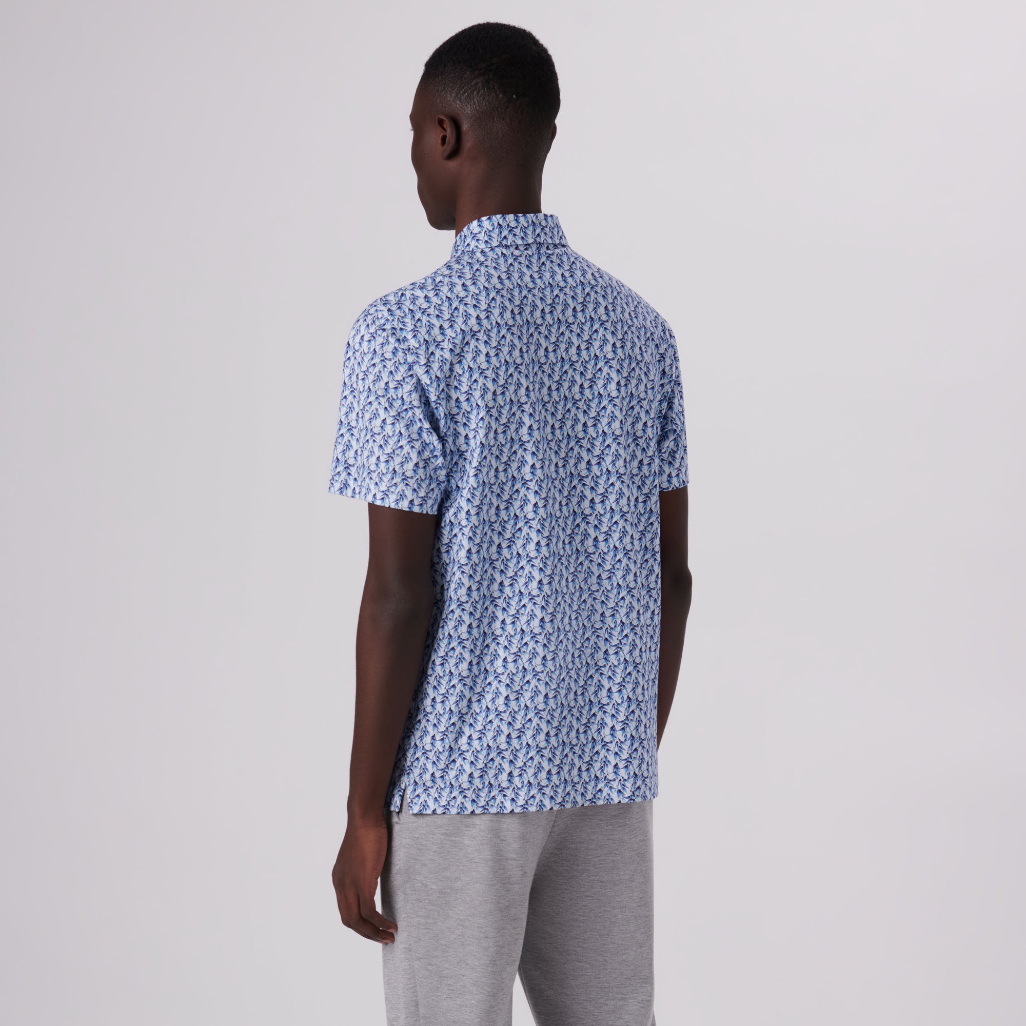 Victor Leaf Print OoohCotton Polo