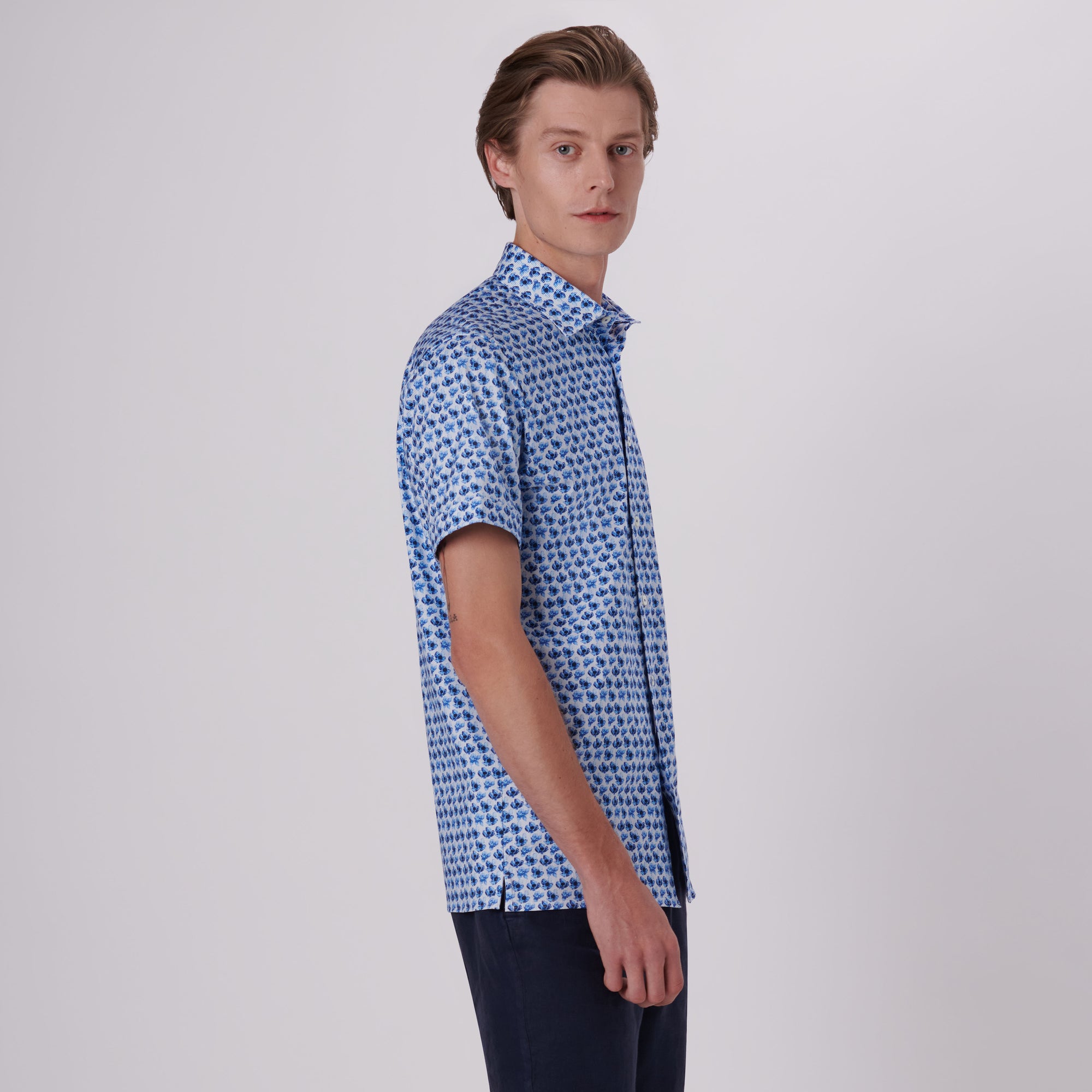 Milo Floral Print OoohCotton Short Sleeve Shirt