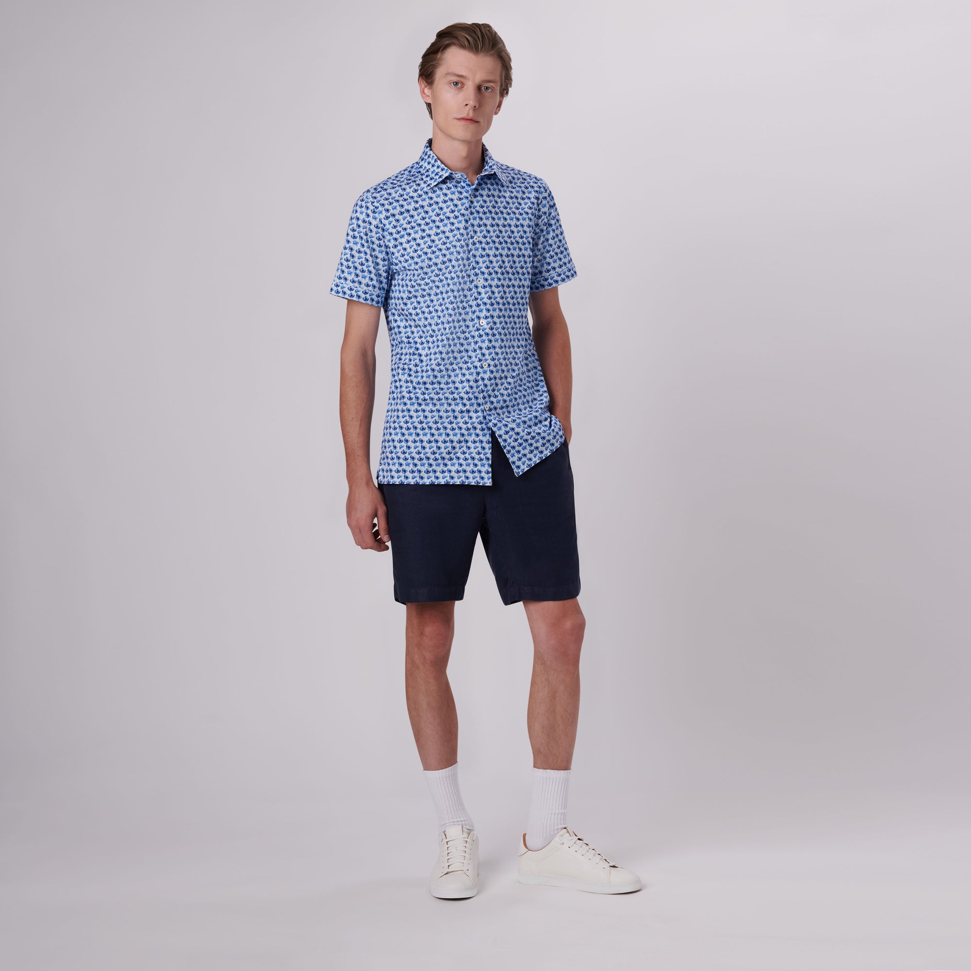 Milo Floral Print OoohCotton Short Sleeve Shirt