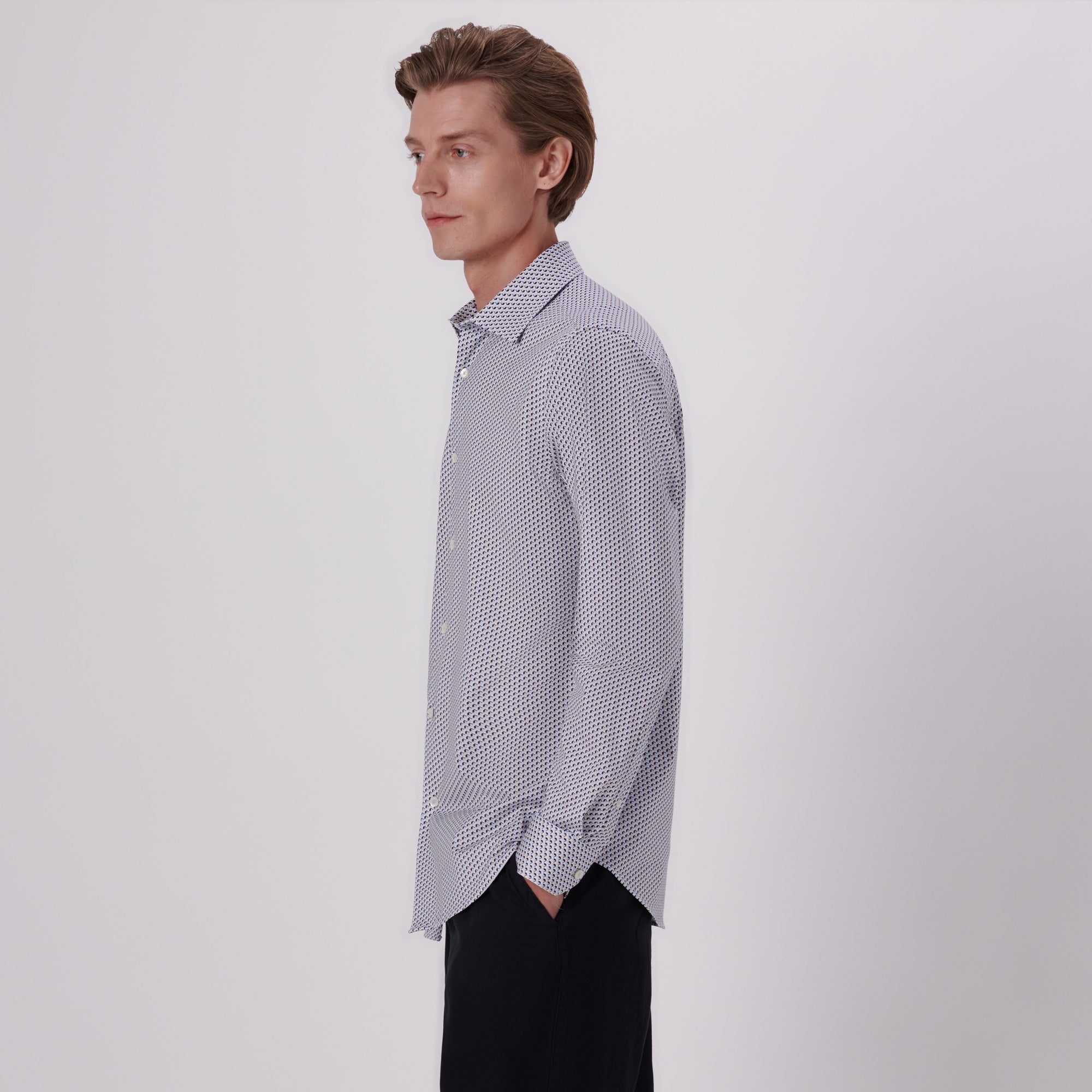 James Geometric Illusion Print OoohCotton Shirt