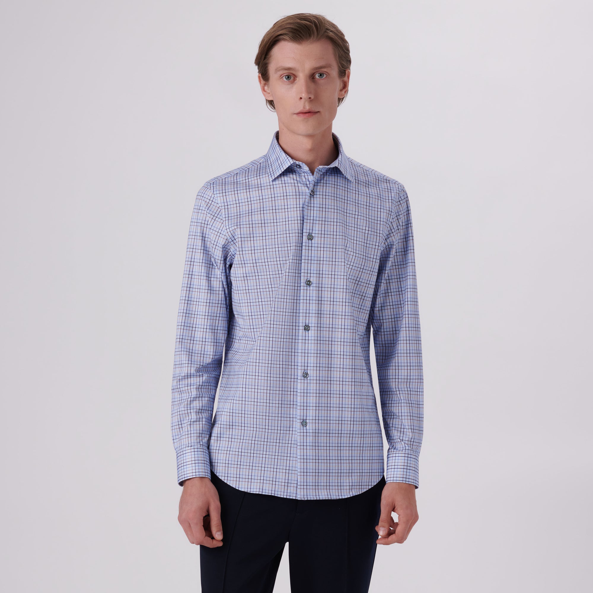 James Tattersall Check Print OoohCotton Shirt