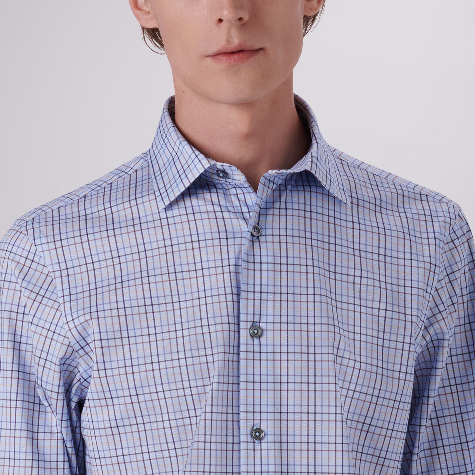 James Tattersall Check Print OoohCotton Shirt