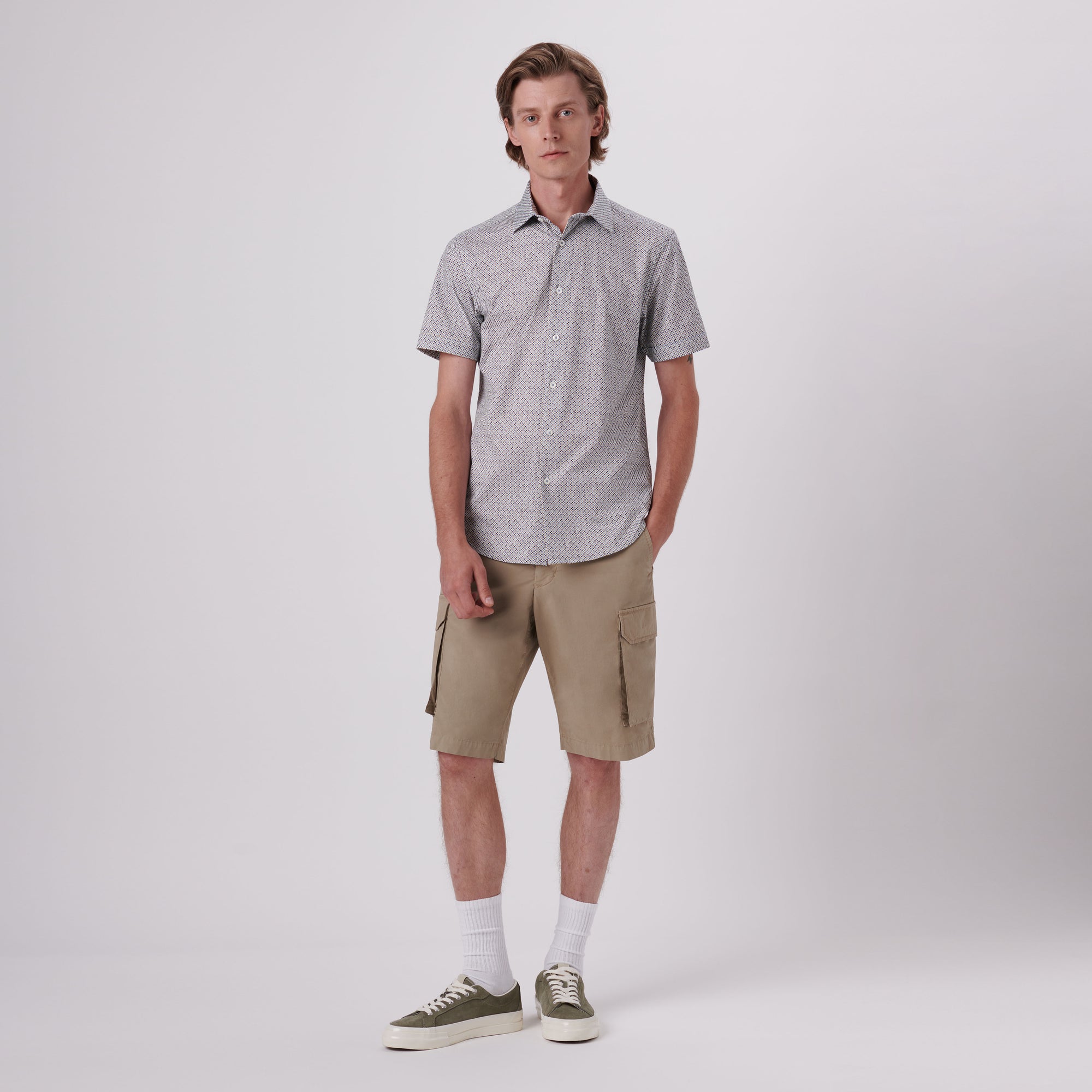 Miles Polka Dot Print OoohCotton Short Sleeve Shirt