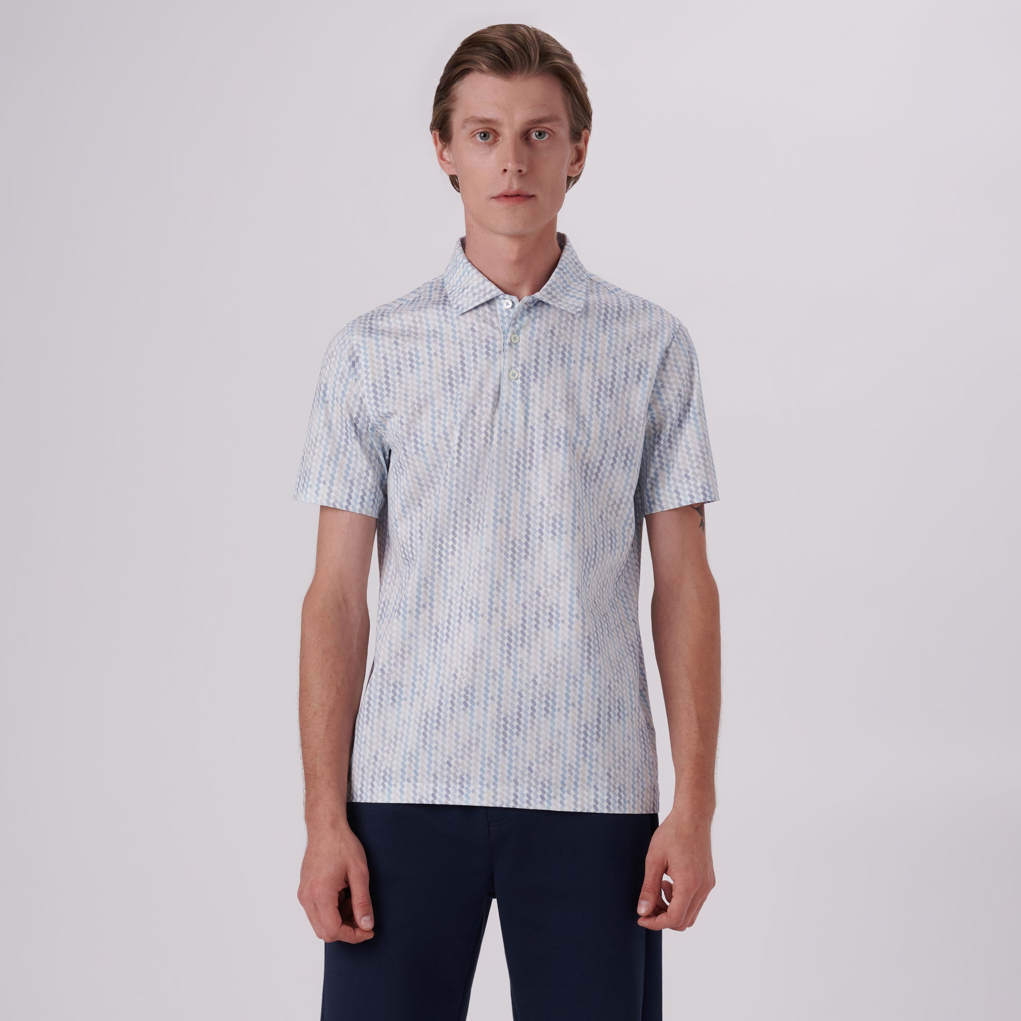 Victor Ribbon Stripe Print OoohCotton Polo