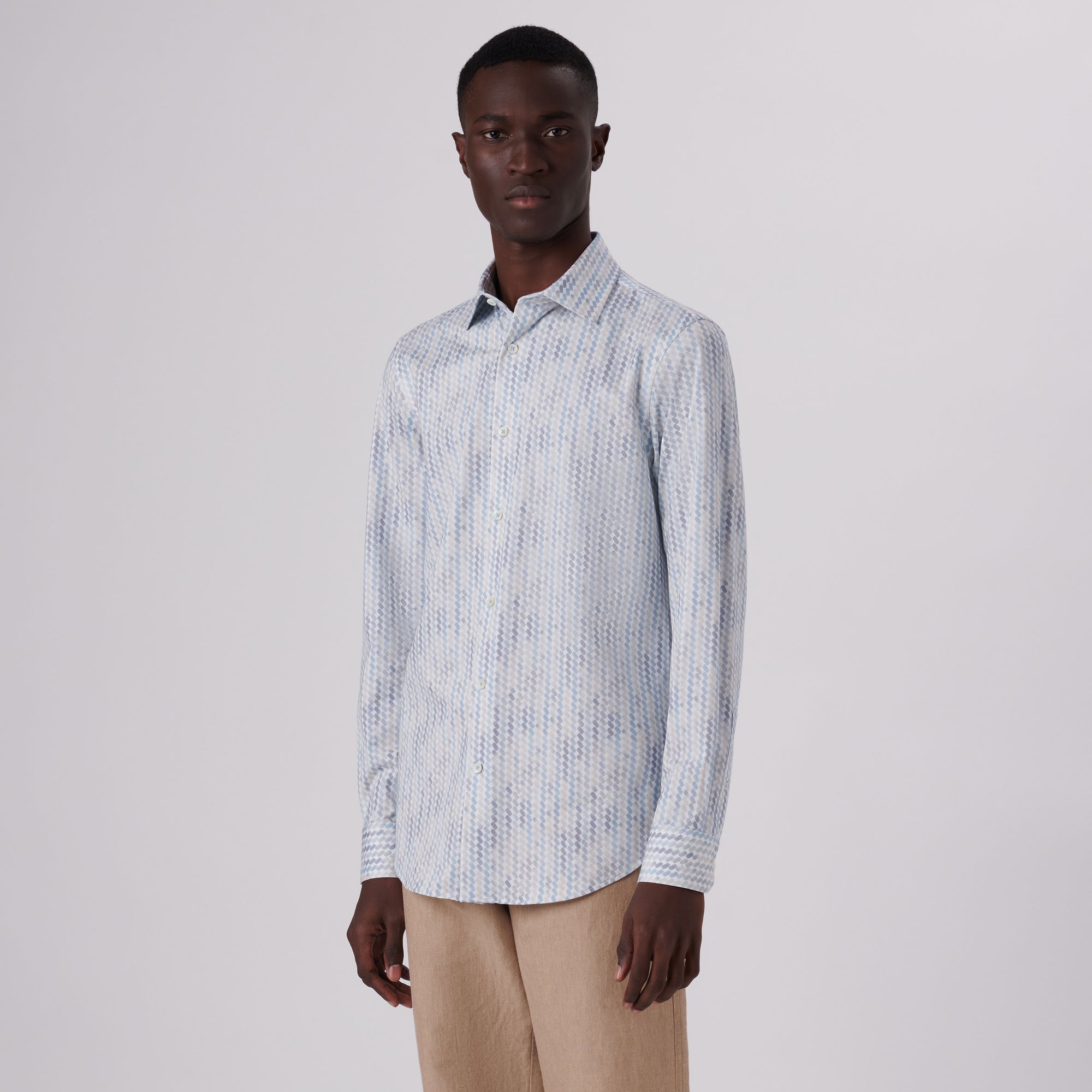 James Ribbon Stripe Print OoohCotton Shirt