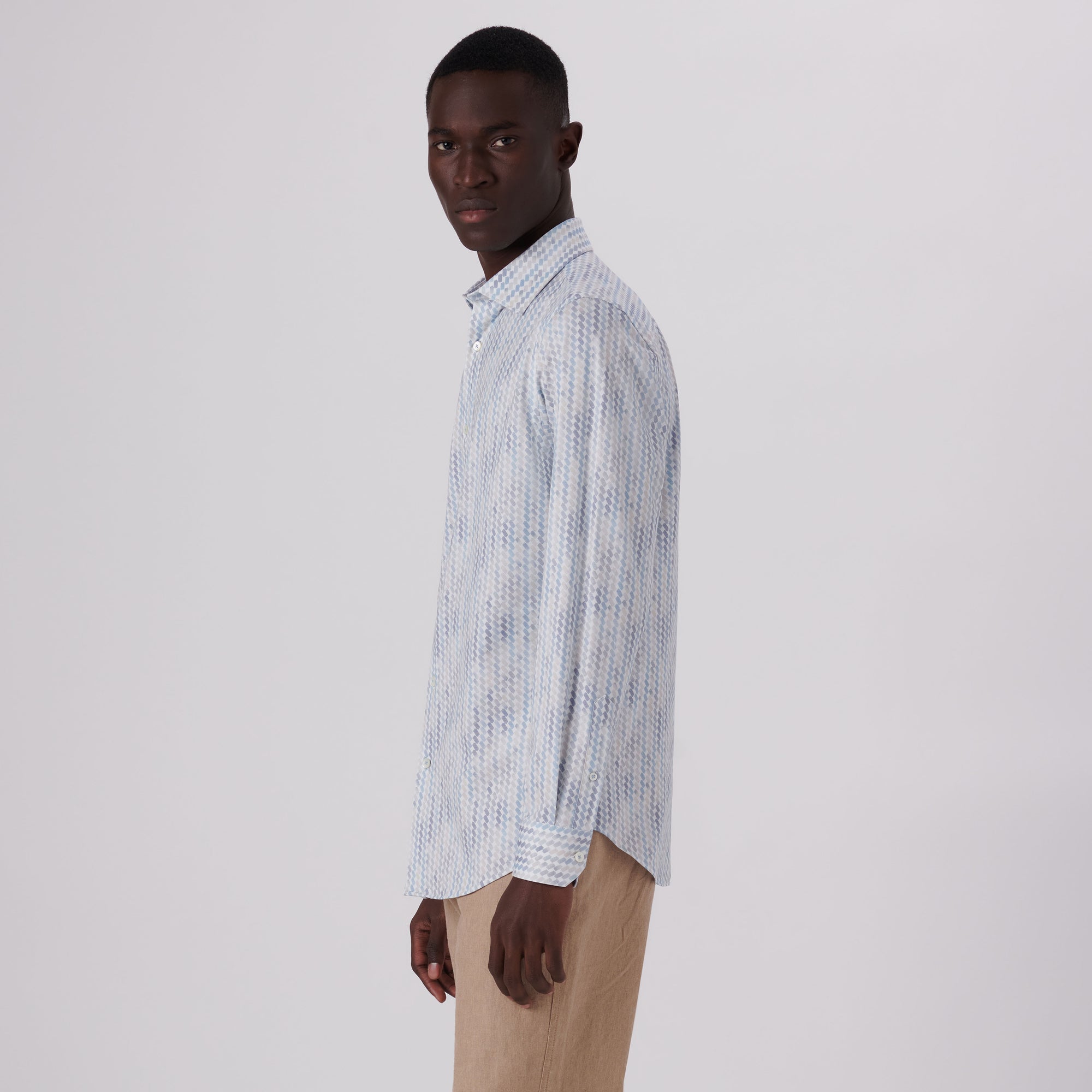James Ribbon Stripe Print OoohCotton Shirt