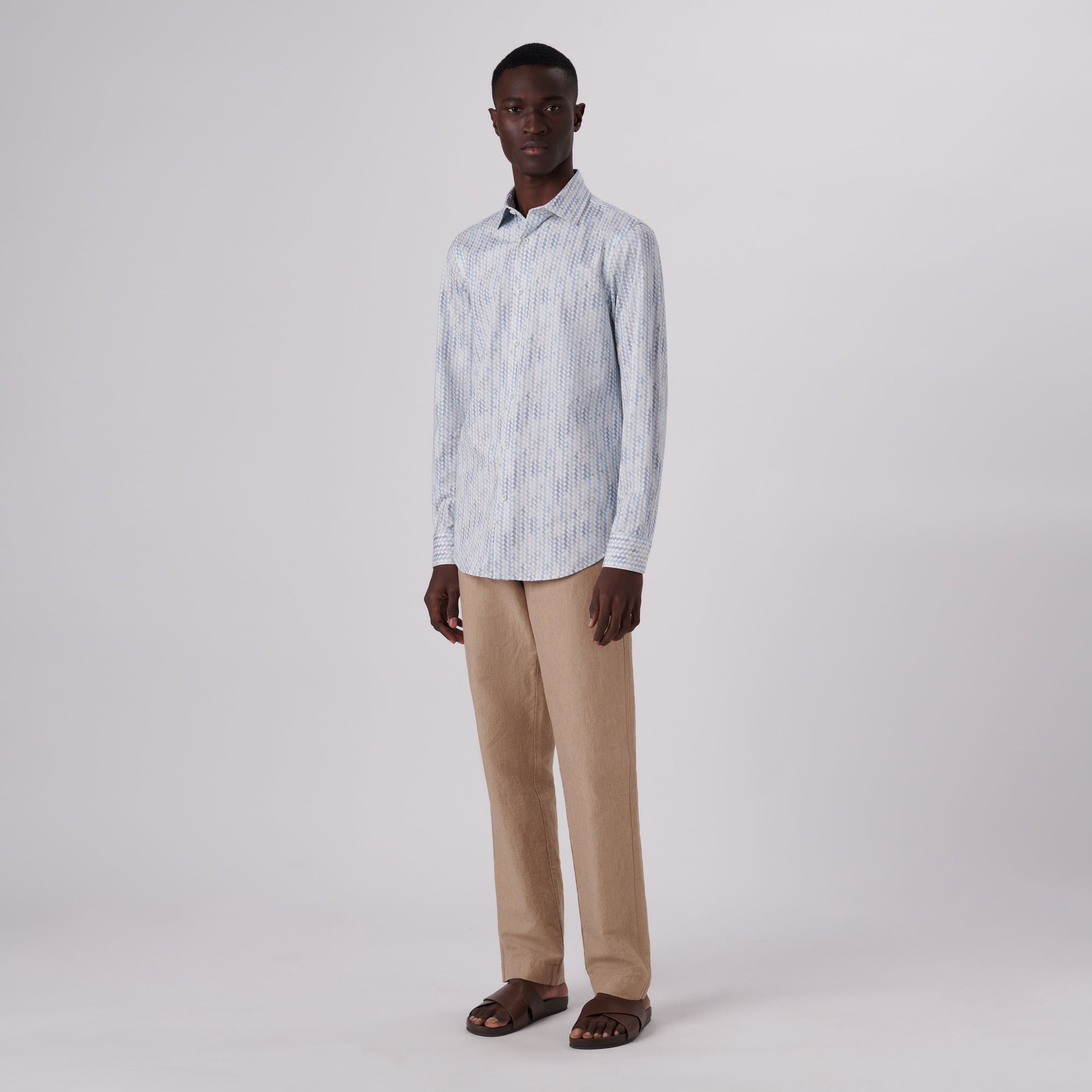 James Ribbon Stripe Print OoohCotton Shirt