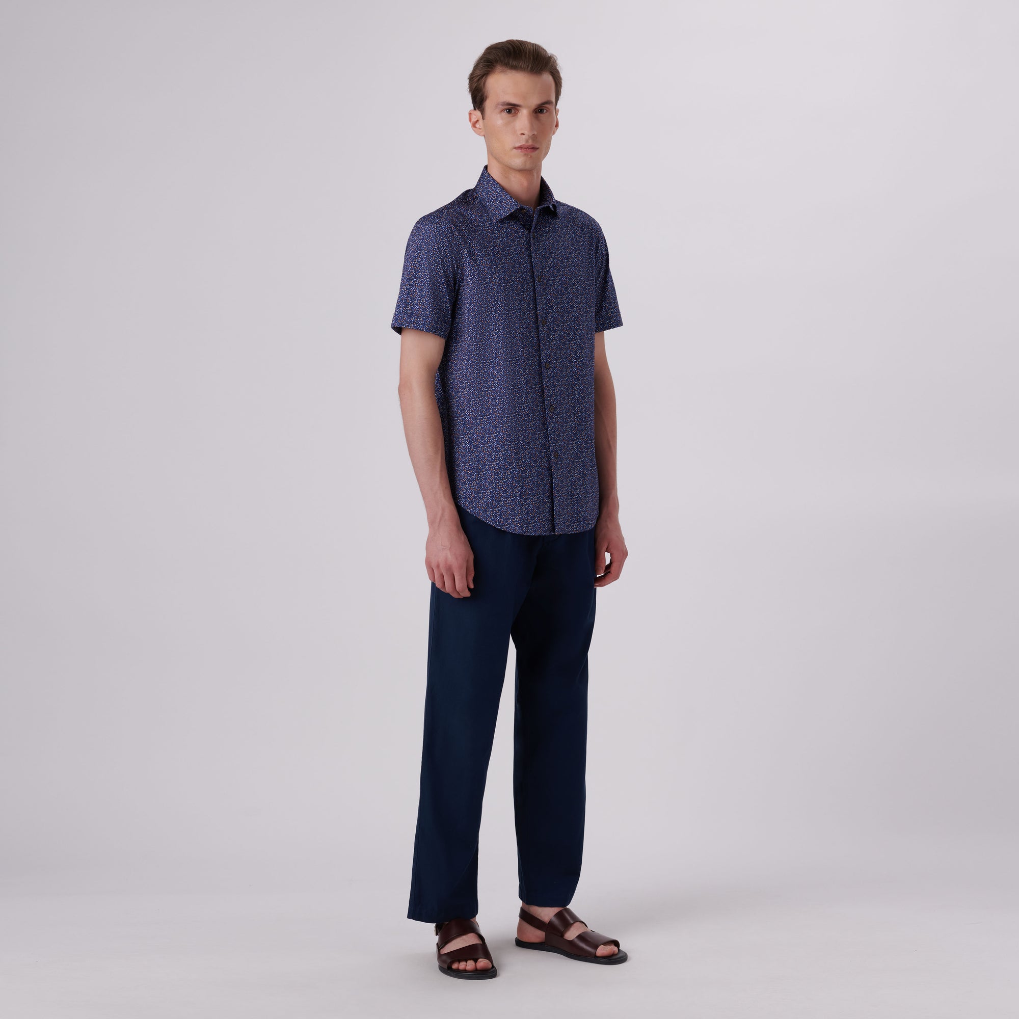 MILES Confetti Print OoohCotton Short Sleeve Shirt