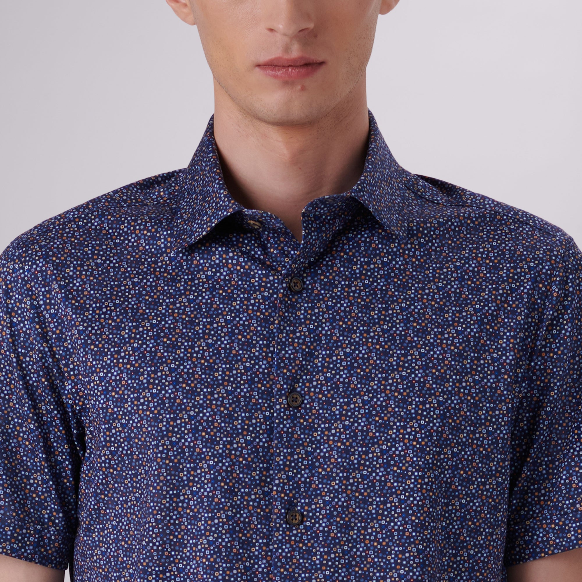 MILES Confetti Print OoohCotton Short Sleeve Shirt