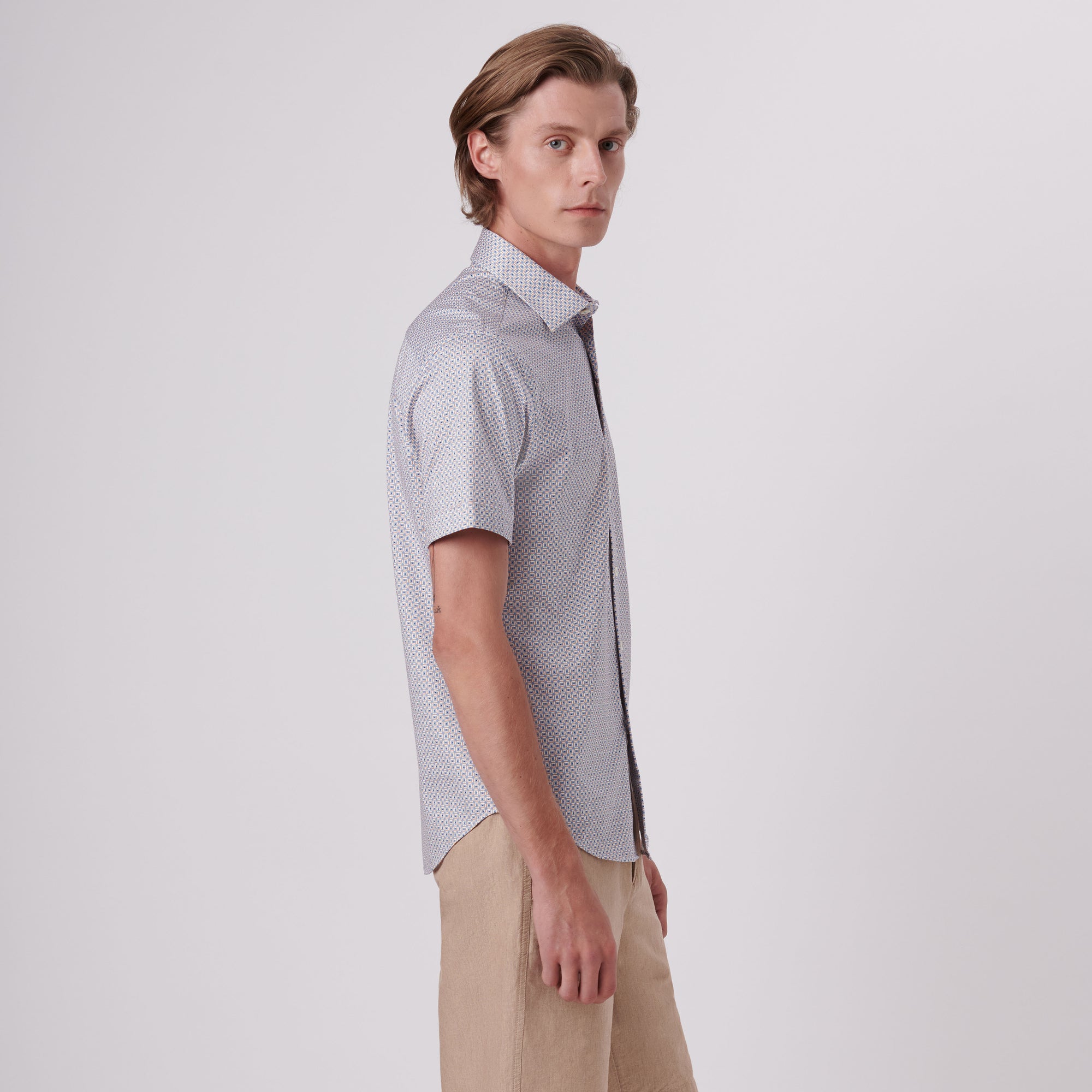 Miles Abstract Print OoohCotton Short Sleeve Shirt