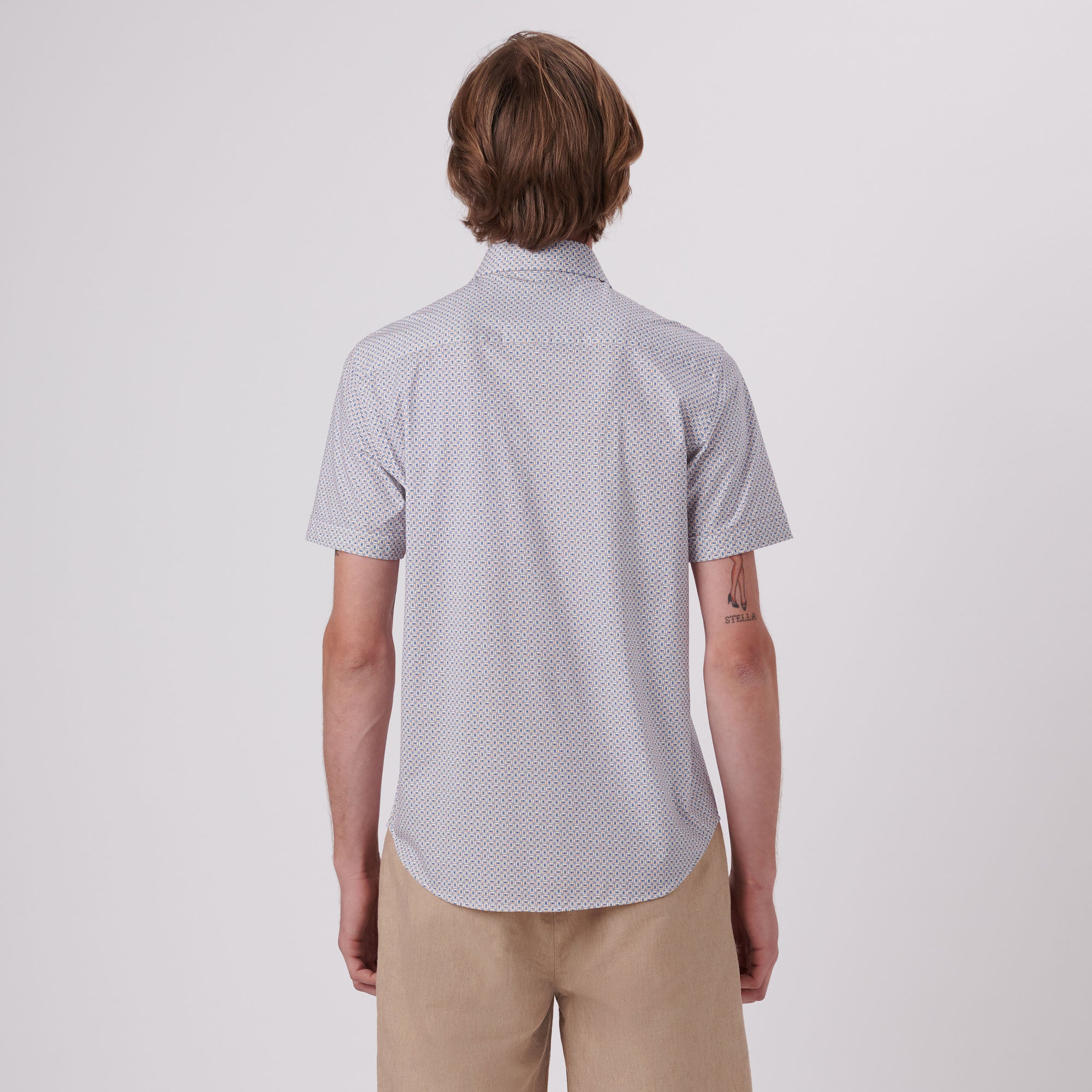 Miles Abstract Print OoohCotton Short Sleeve Shirt