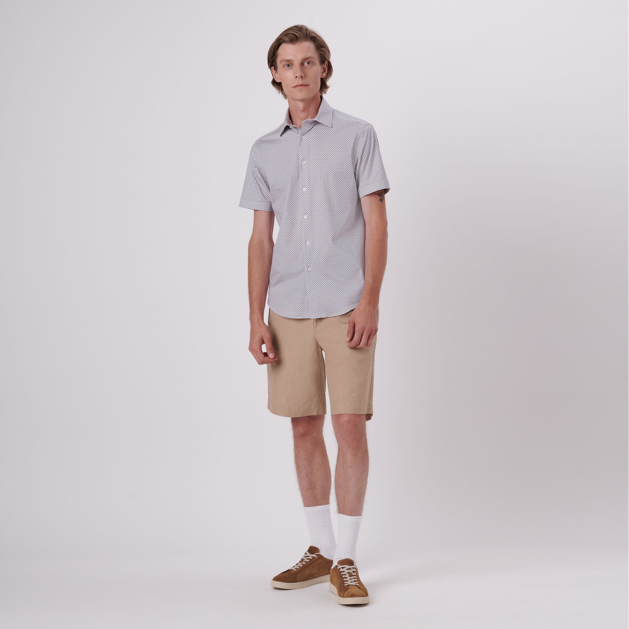 Miles Abstract Print OoohCotton Short Sleeve Shirt