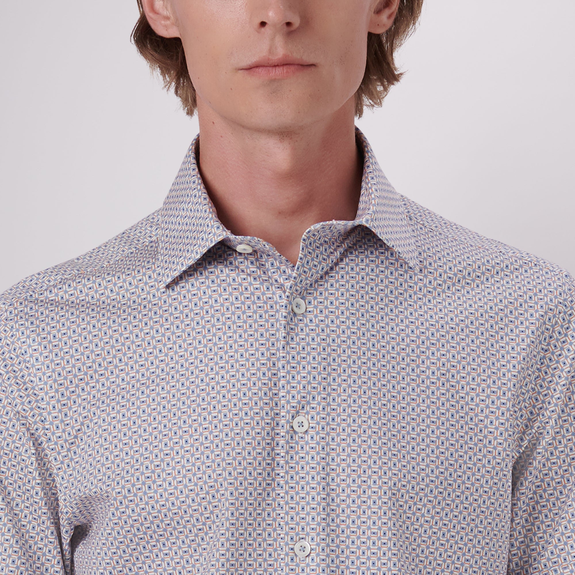 Miles Abstract Print OoohCotton Short Sleeve Shirt