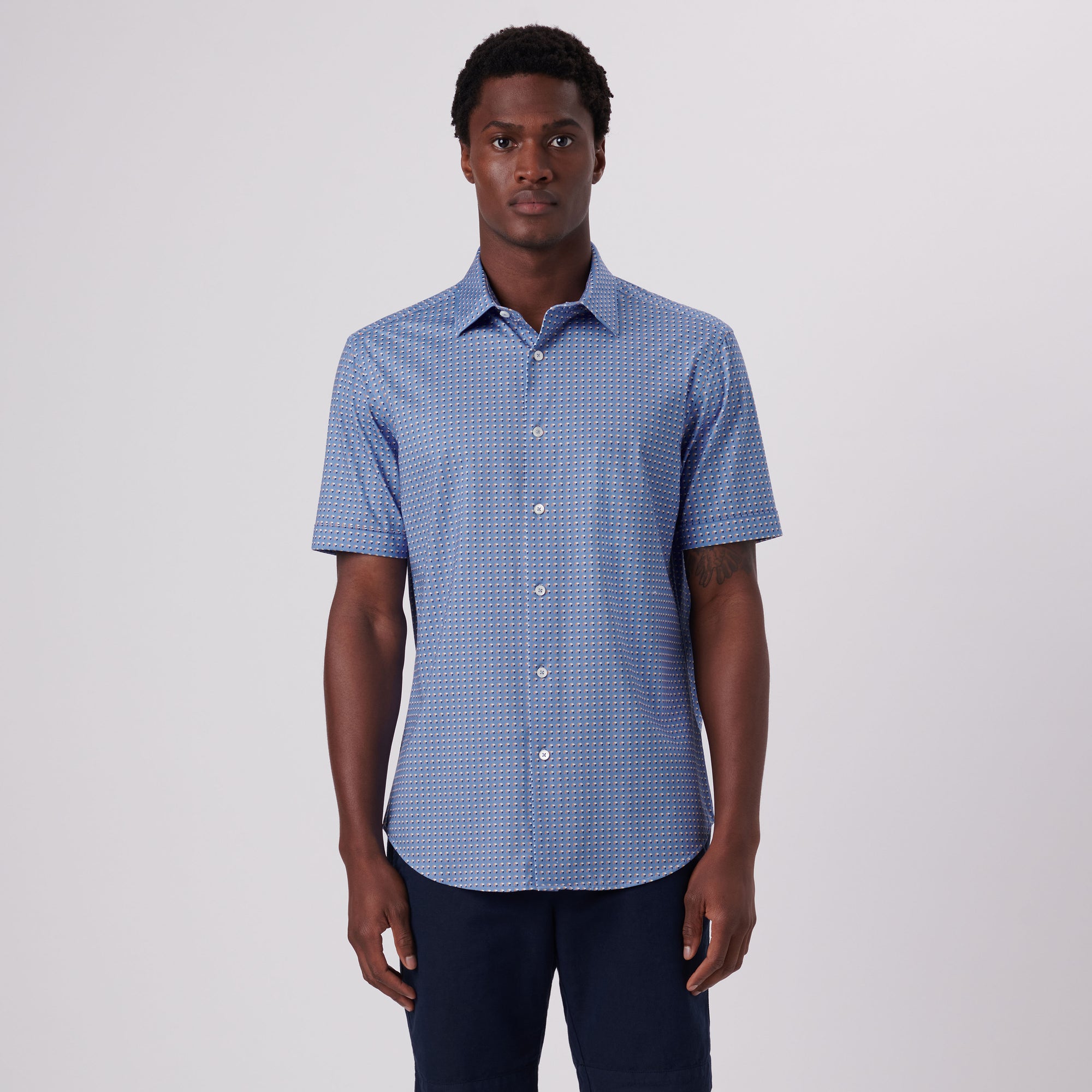 Miles Abstract Print OoohCotton Short Sleeve Shirt