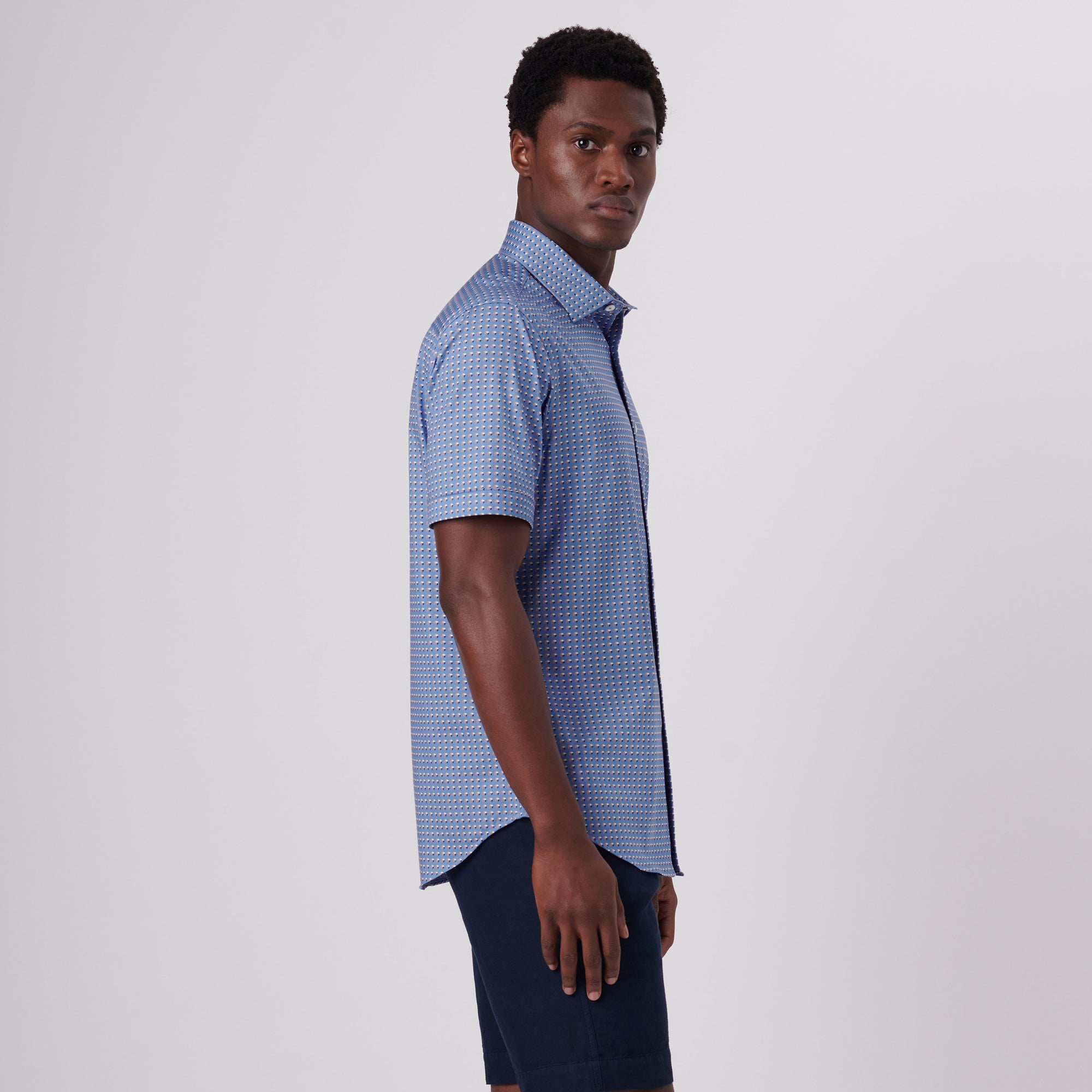 Miles Abstract Print OoohCotton Short Sleeve Shirt