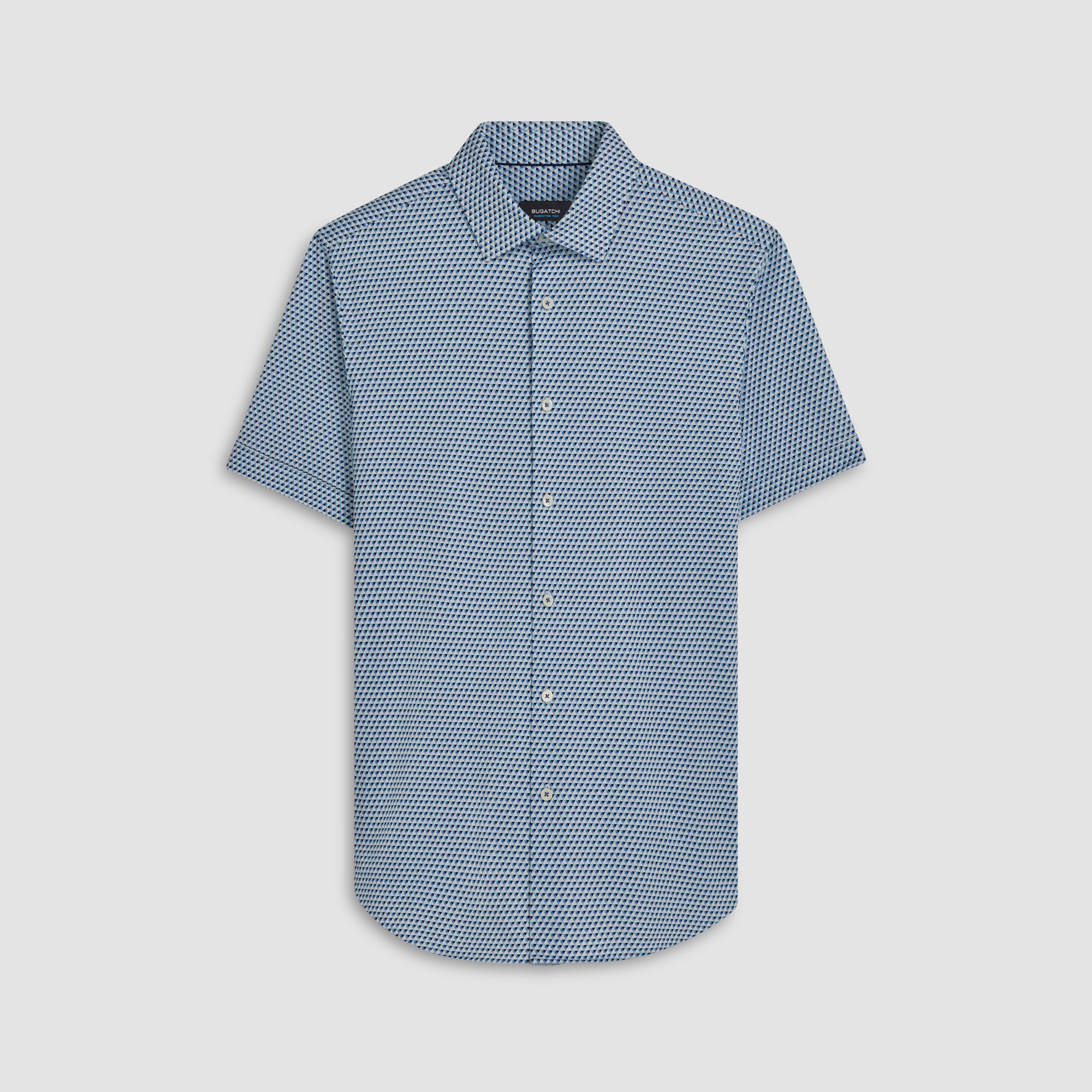 Miles Geometric Print OoohCotton Short Sleeve Shirt