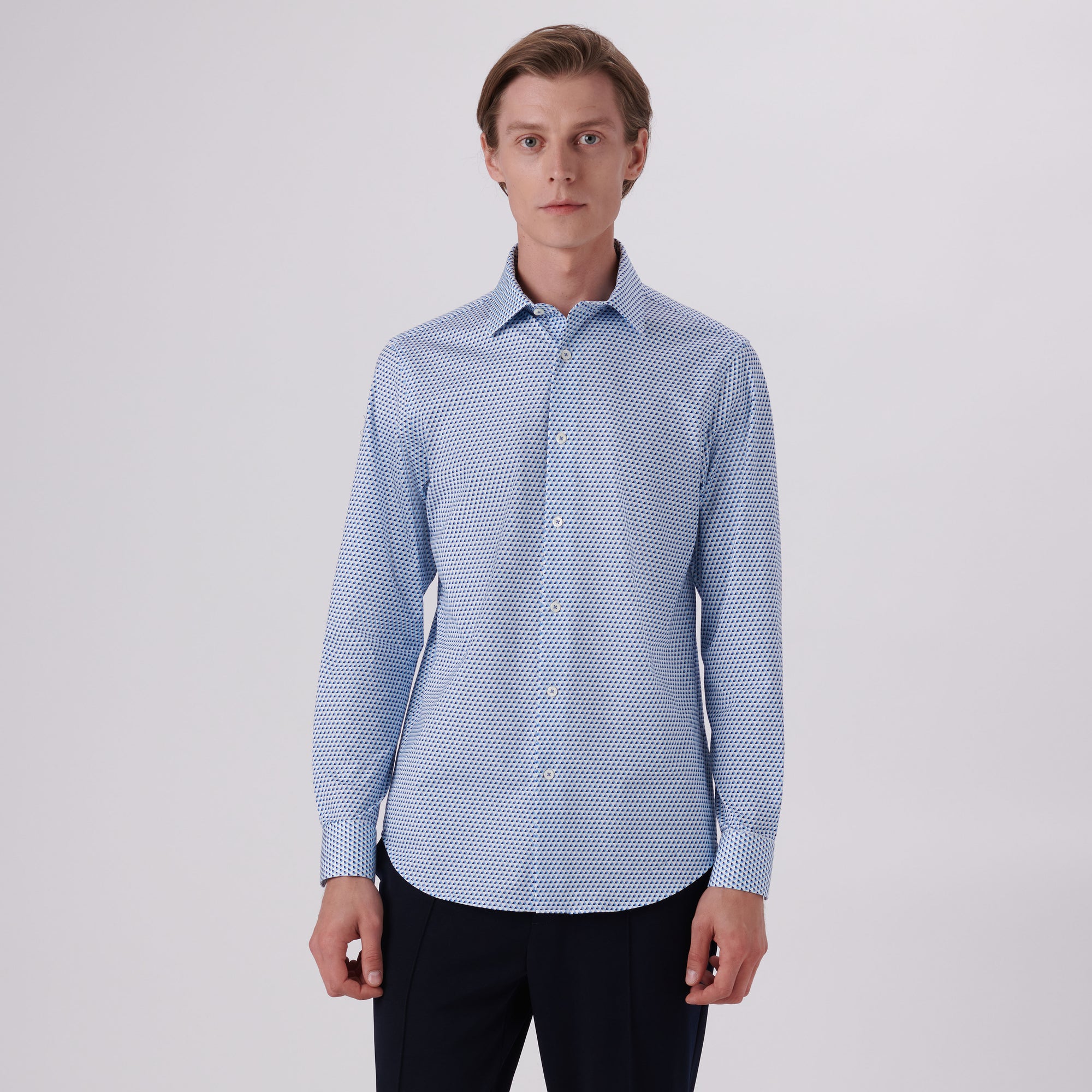 James Geometric Print OoohCotton Shirt