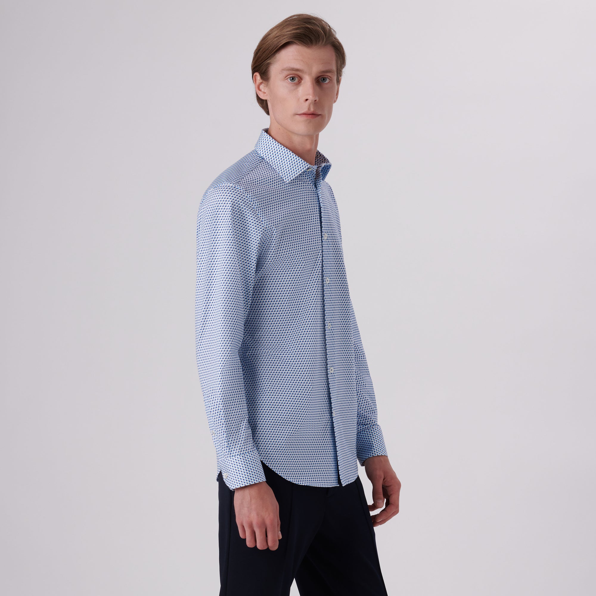 James Geometric Print OoohCotton Shirt