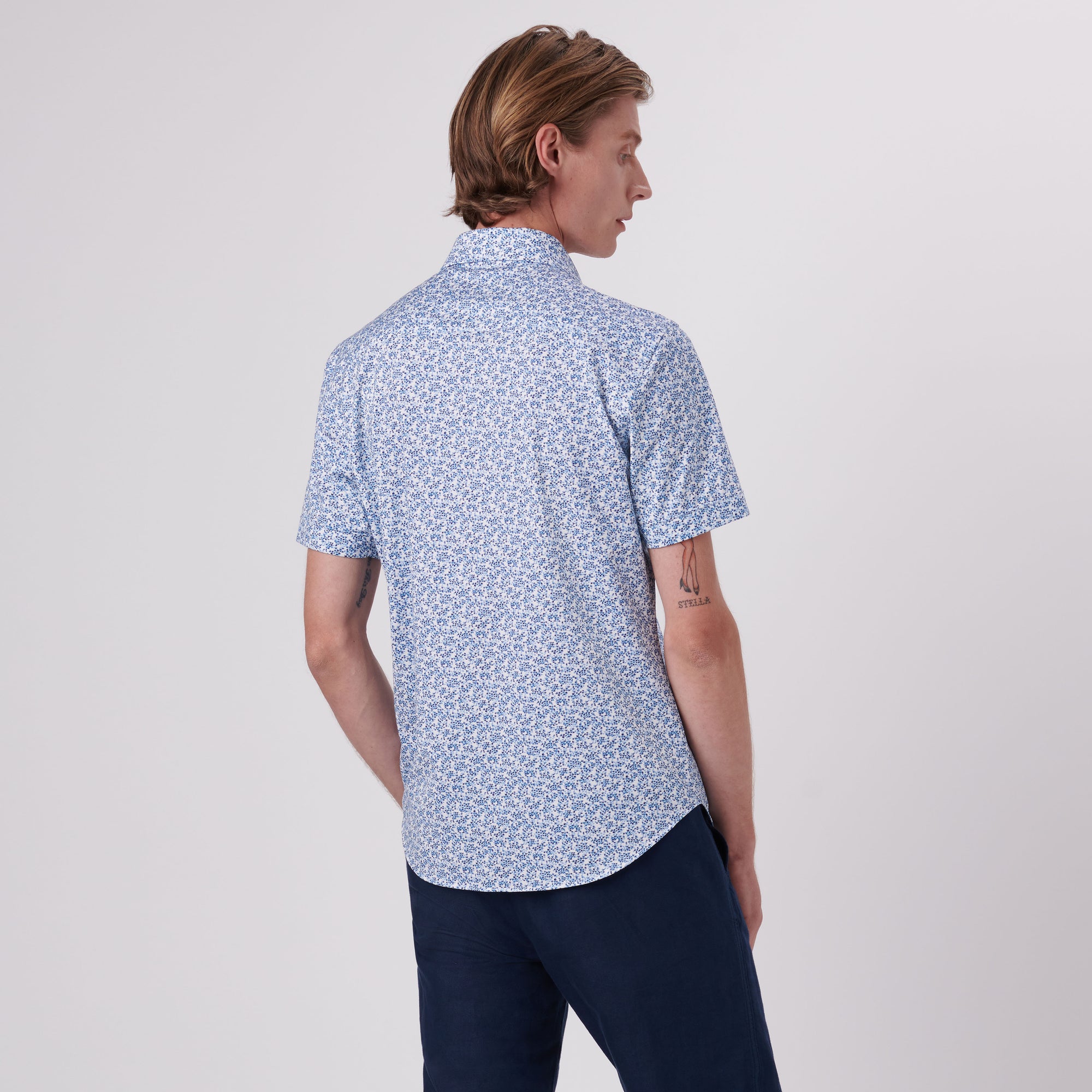 Miles Mini Floral Print OoohCotton Short Sleeve Shirt