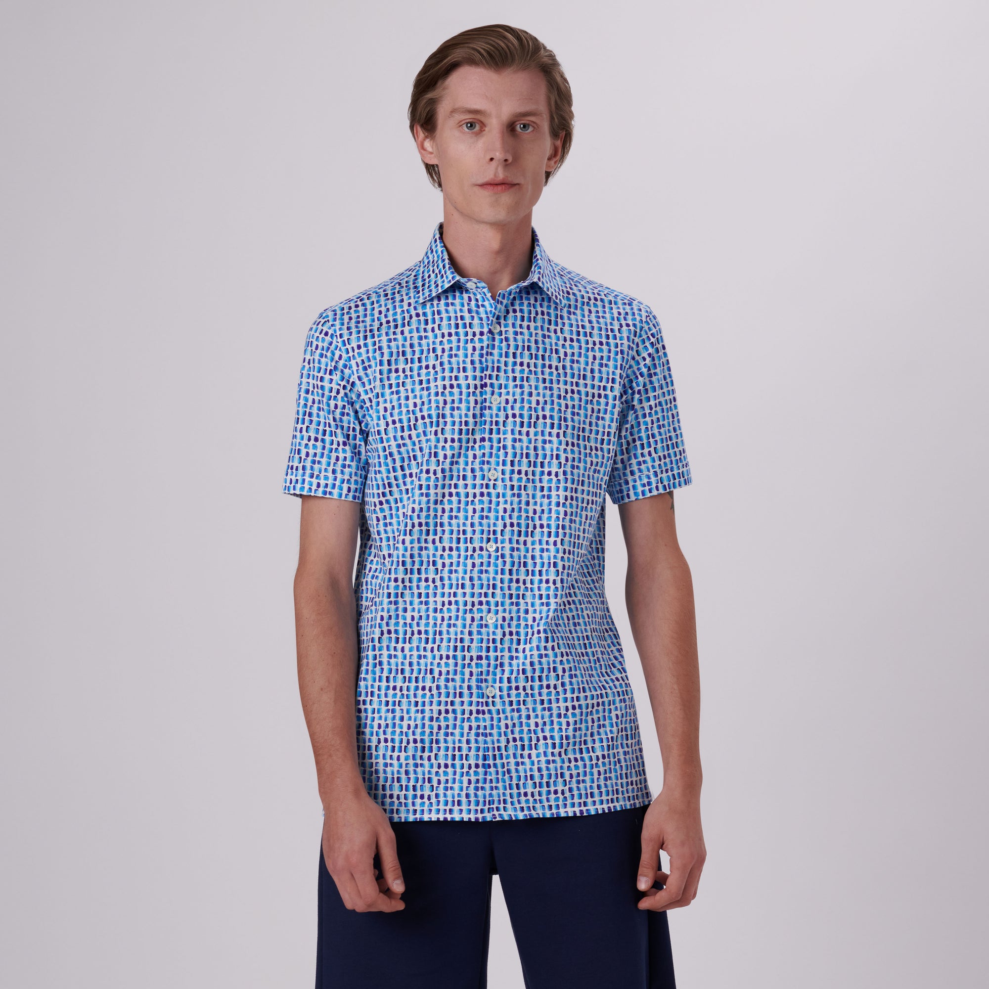 Milo Abstract Print OoohCotton Short Sleeve Shirt