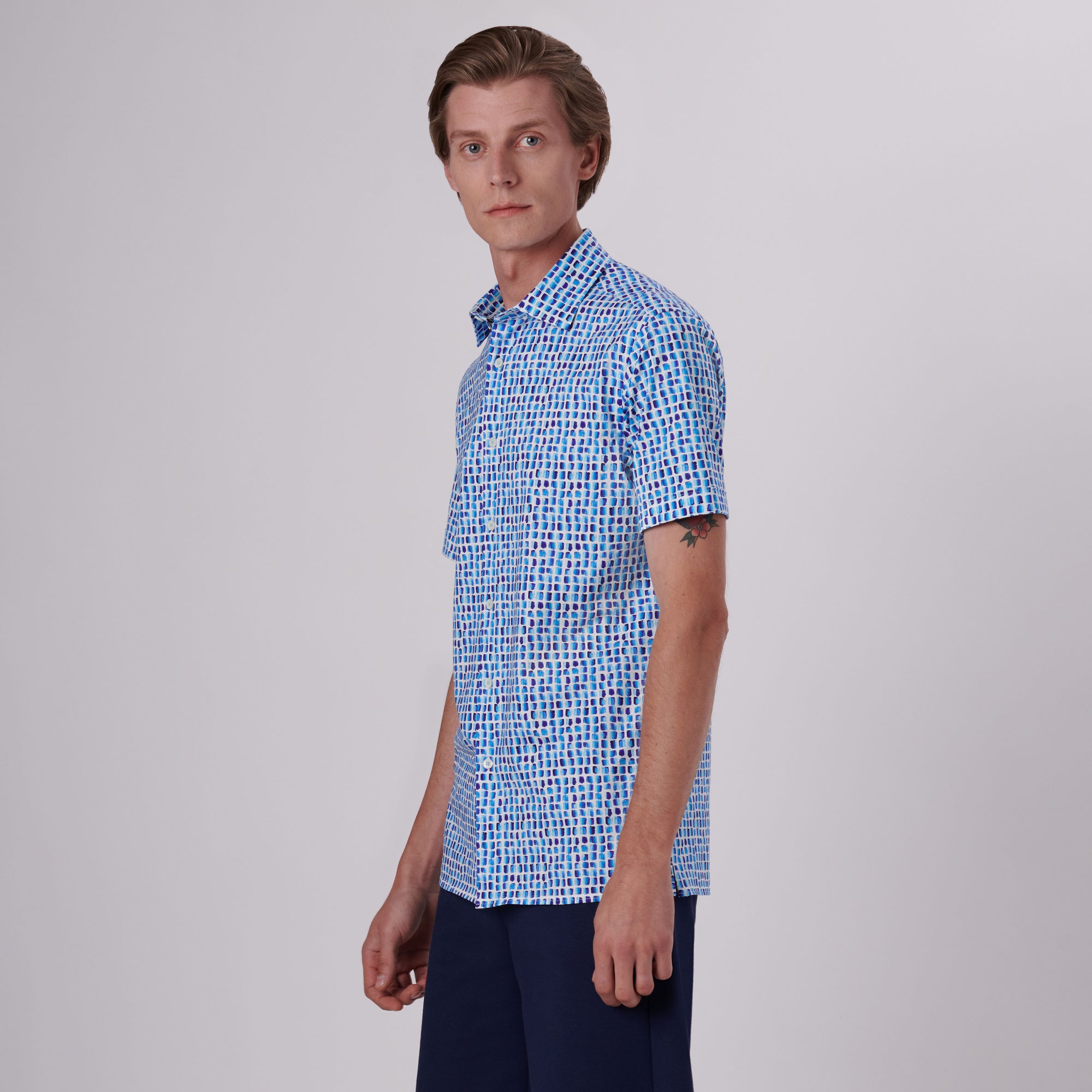 Milo Abstract Print OoohCotton Short Sleeve Shirt