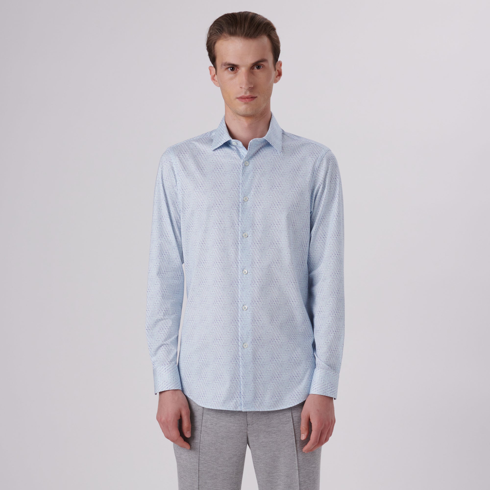 James Honeycomb Print OoohCotton Shirt