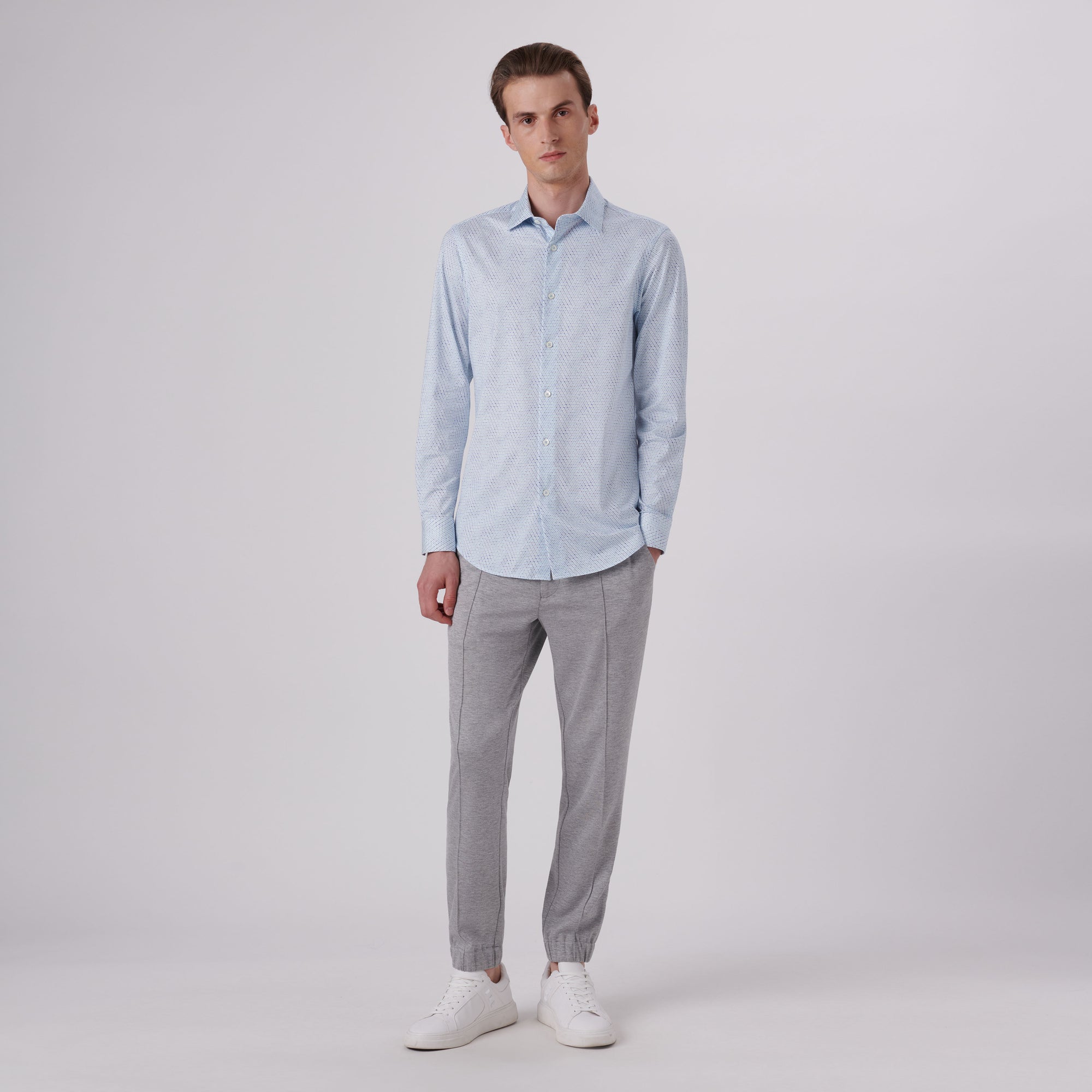 James Honeycomb Print OoohCotton Shirt