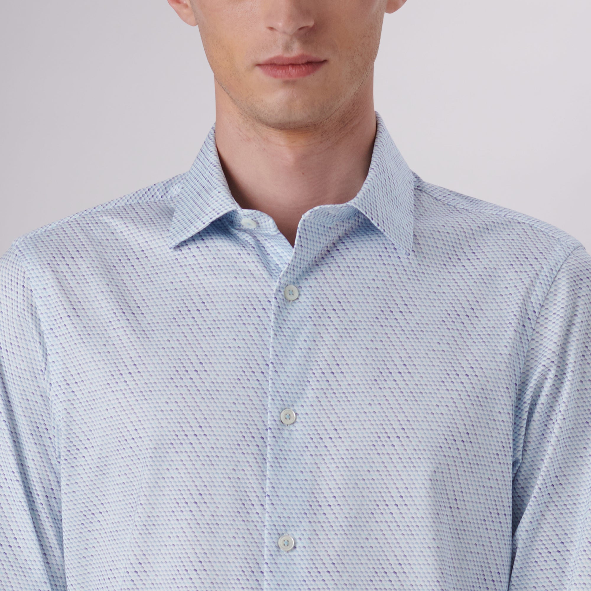 James Honeycomb Print OoohCotton Shirt