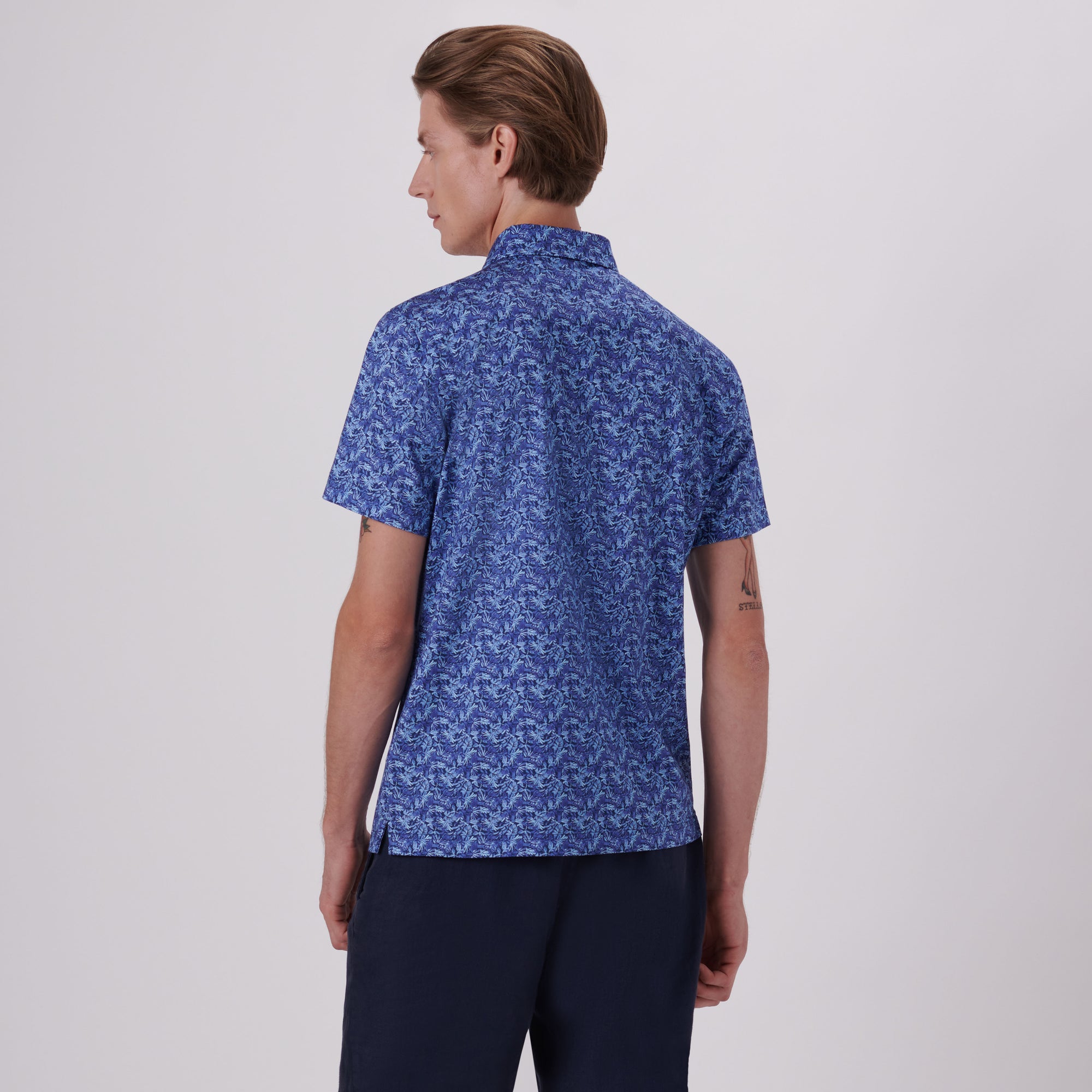 Victor Leaf Print OoohCotton Polo