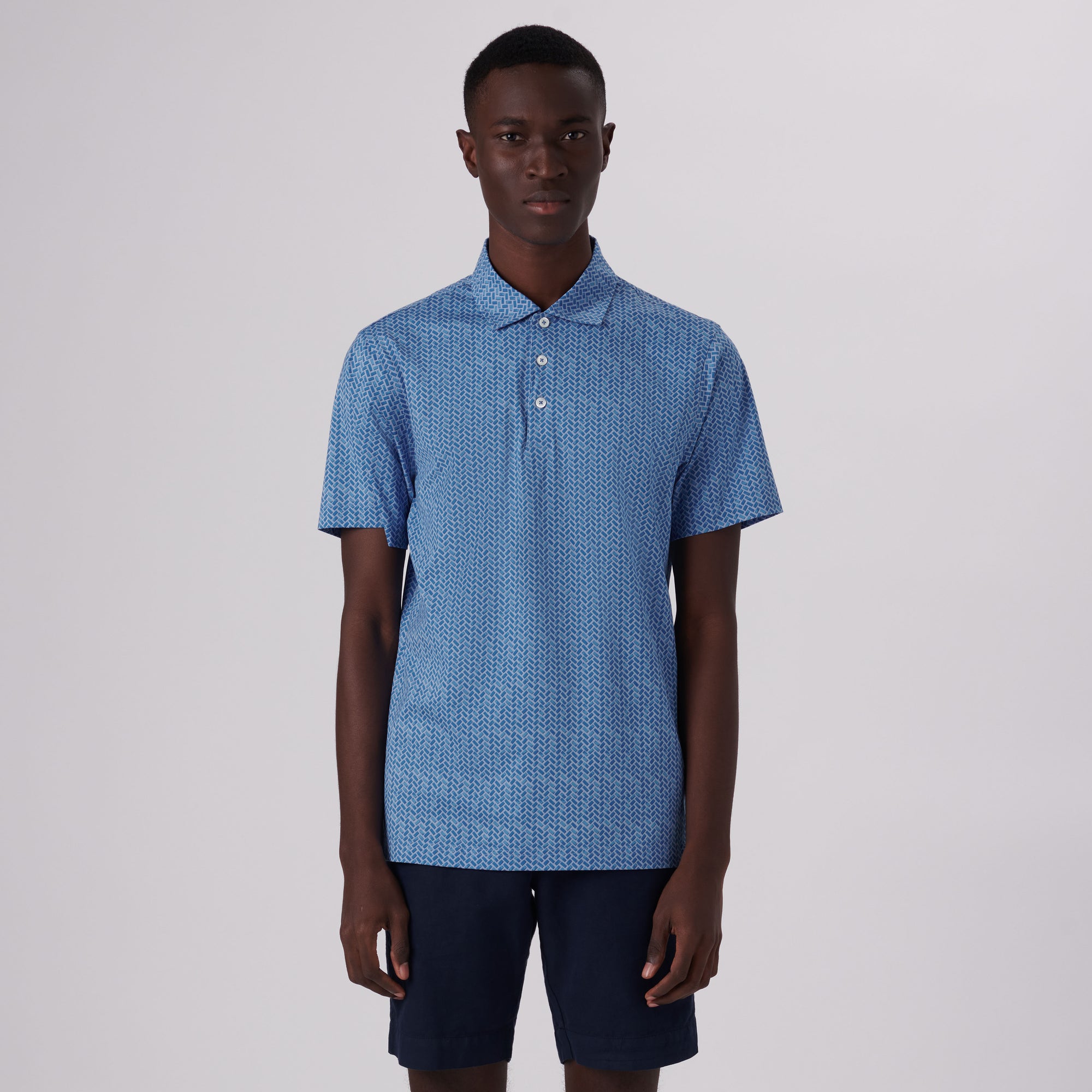Victor Geometric Print OoohCotton Polo