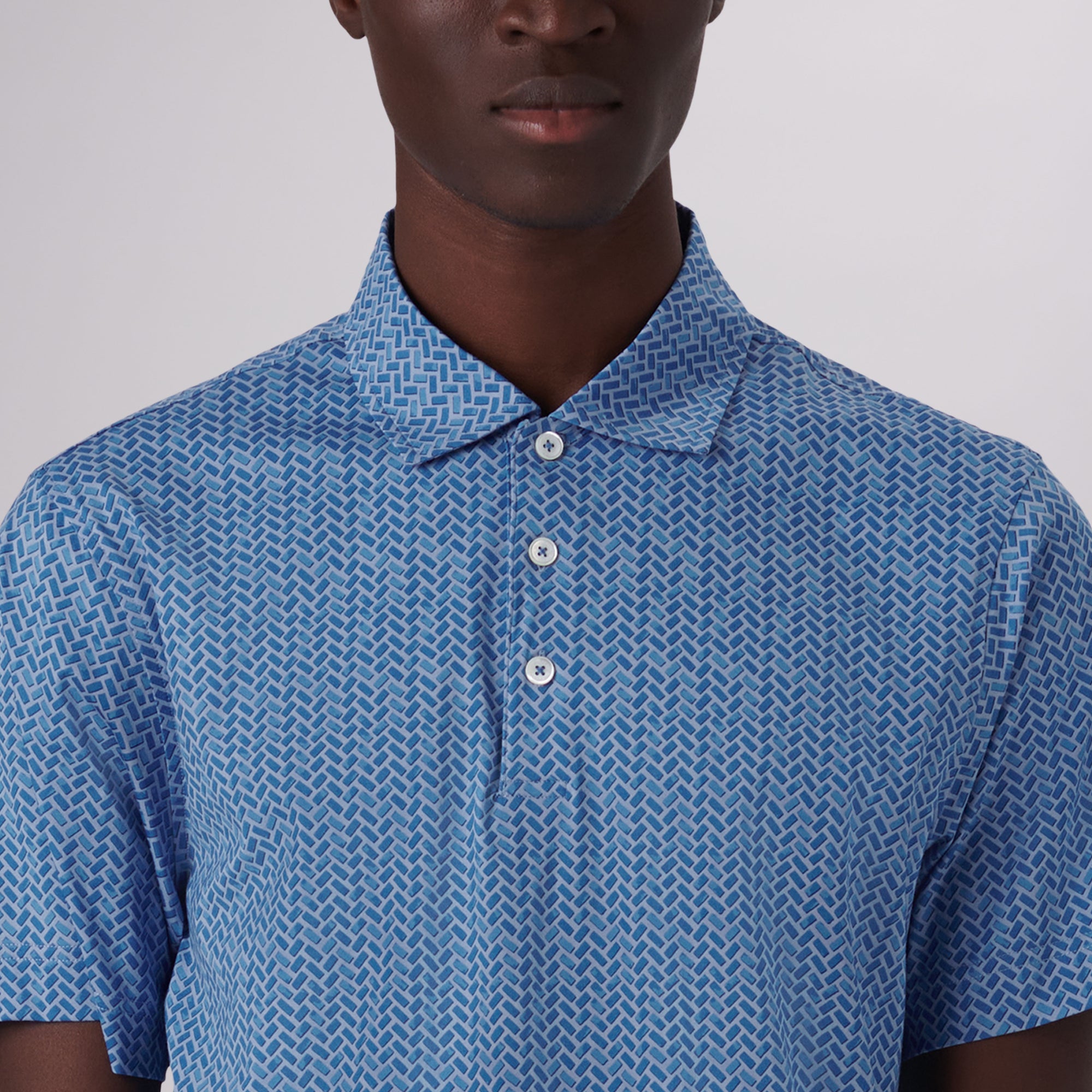 Victor Geometric Print OoohCotton Polo