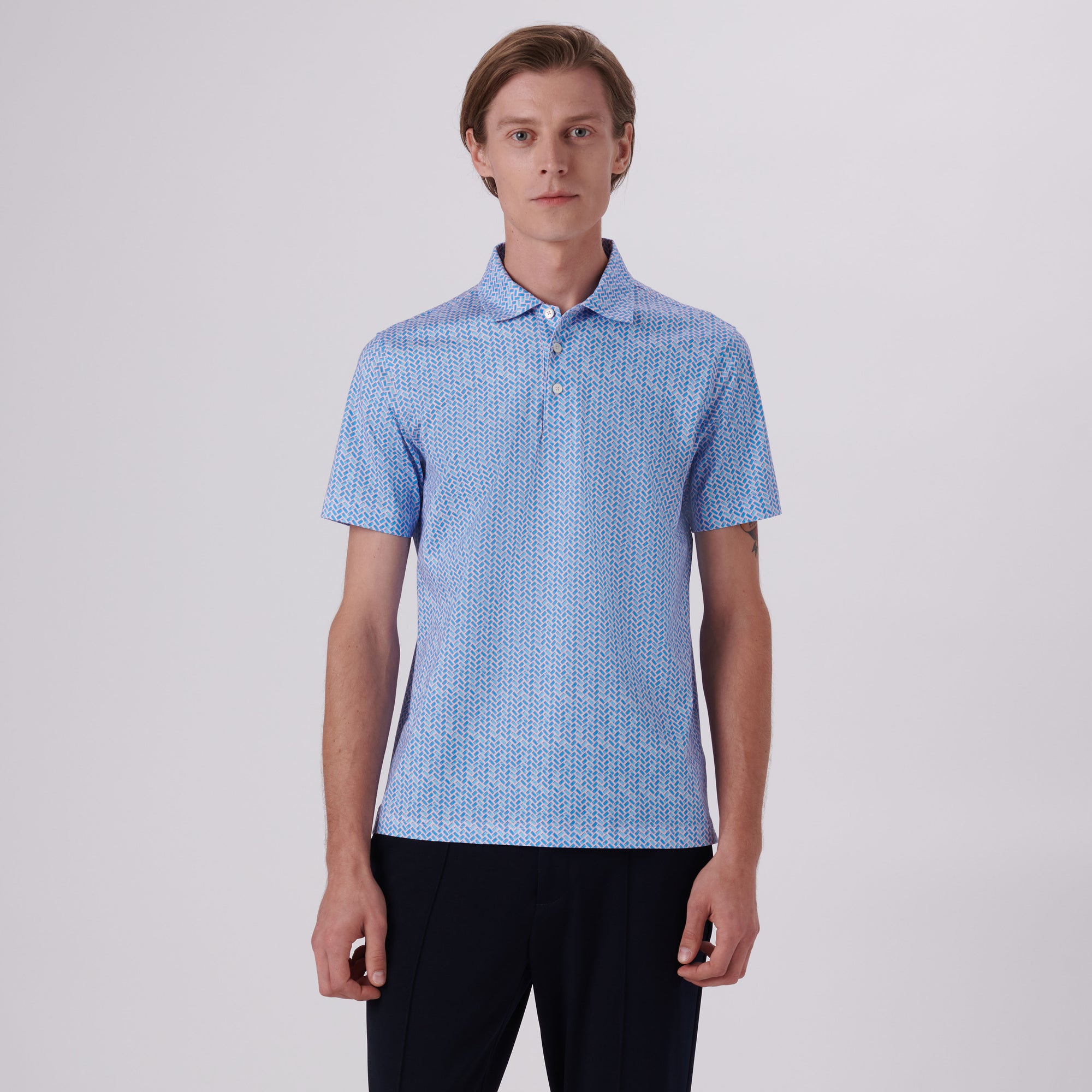 Victor Geometric Print OoohCotton Polo