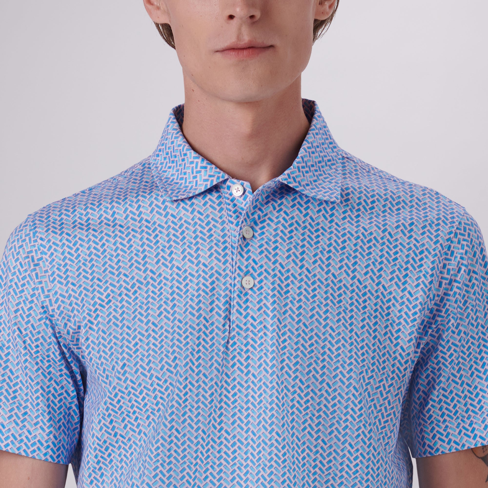 Victor Geometric Print OoohCotton Polo